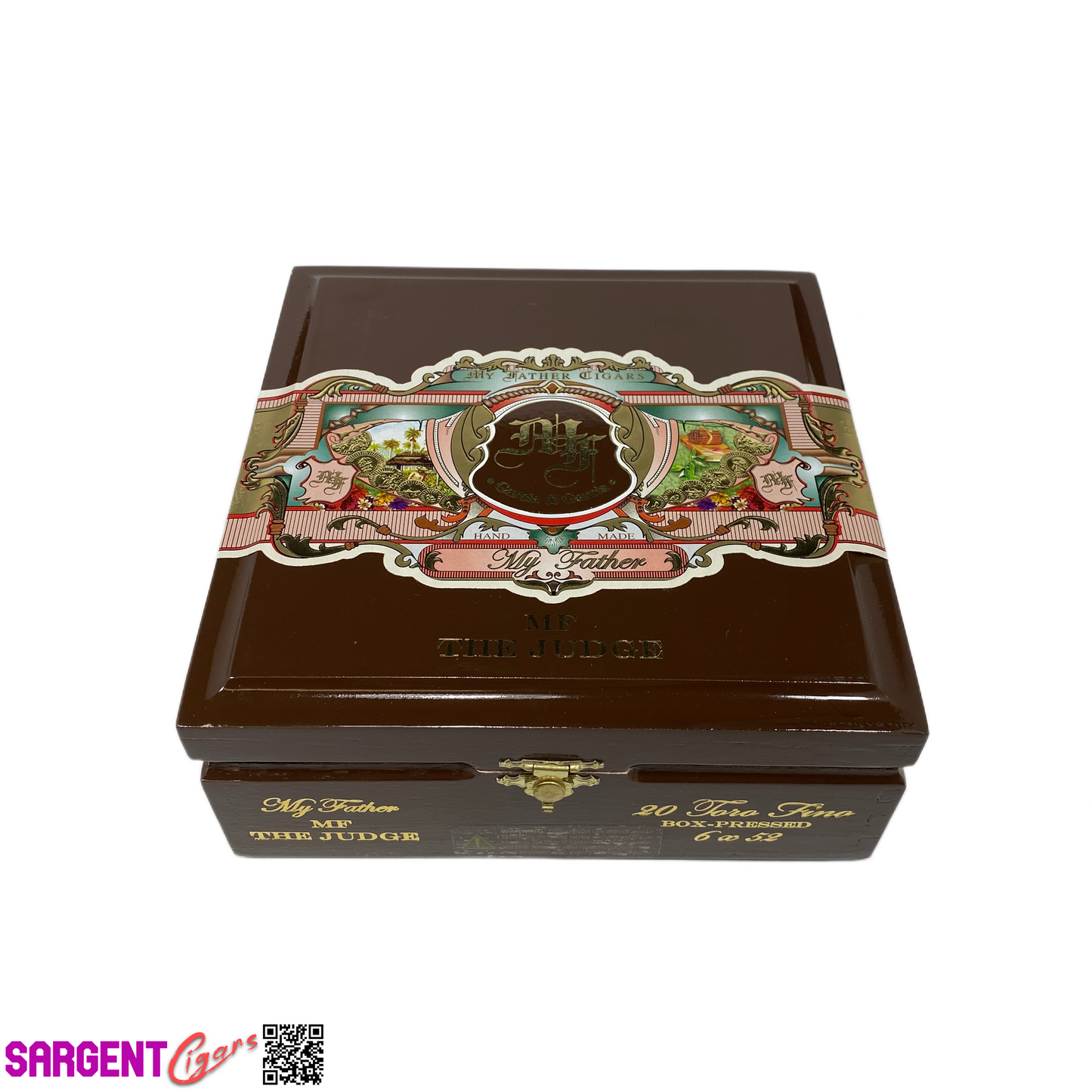 My Father Cigars The Judge Toro Fino Empty Wooden Cigar Box 7x7.25x3 (1)