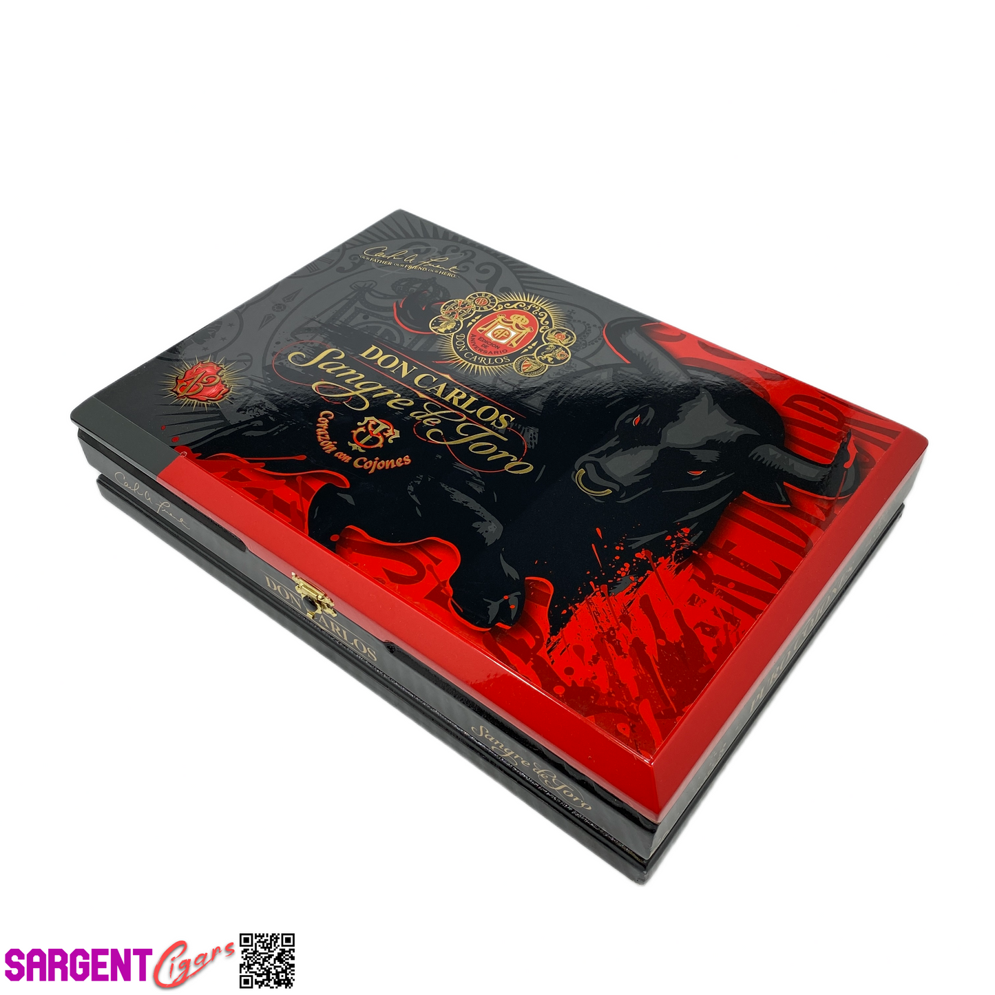 Arturo Fuente Don Carlos Cojones Sangre de Toro Empty Wooden Cigar Box 13.5x9.5x2.75