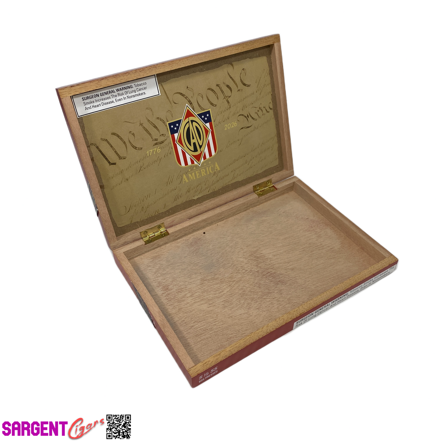 Cao America Empty Wooden Cigar Box 9.25x6.25x1.25