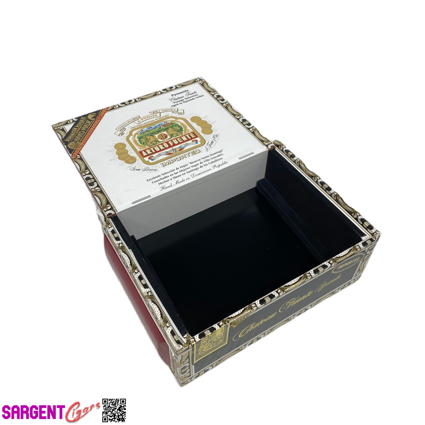 Arturo Fuente Chateau Pyramids Empty Cigar Box 9x6.5x3.5