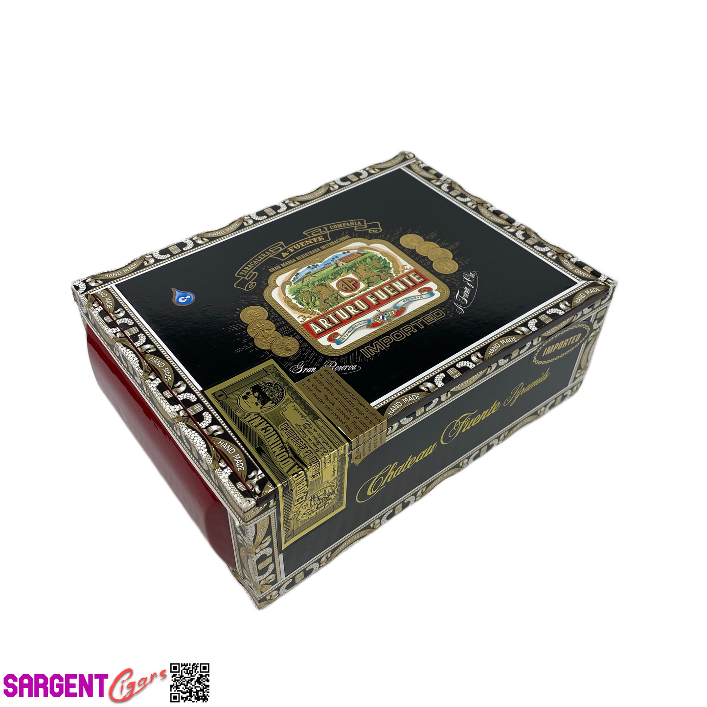 Arturo Fuente Chateau Pyramids Empty Cigar Box 9x6.5x3.5