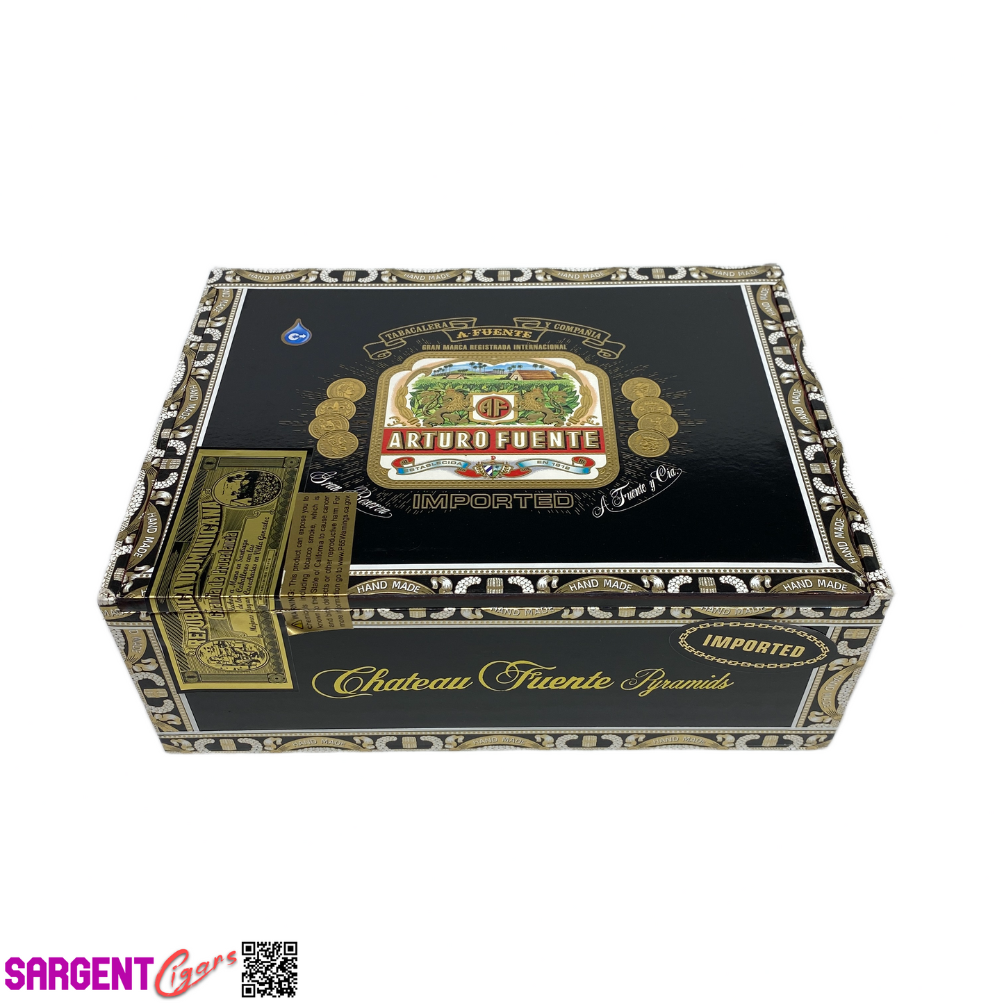 Arturo Fuente Chateau Pyramids Empty Cigar Box 9x6.5x3.5