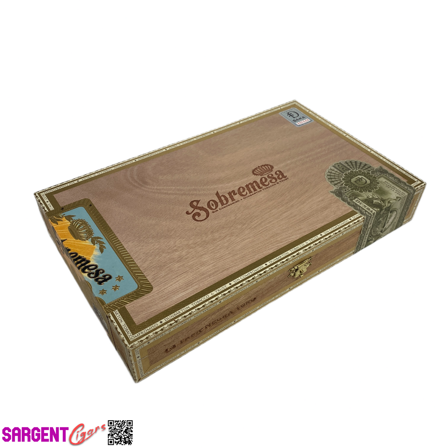 Dunbarton Sobremesa Tapa Toro Empty Wooden Cigar Box 11.75x7.25x2
