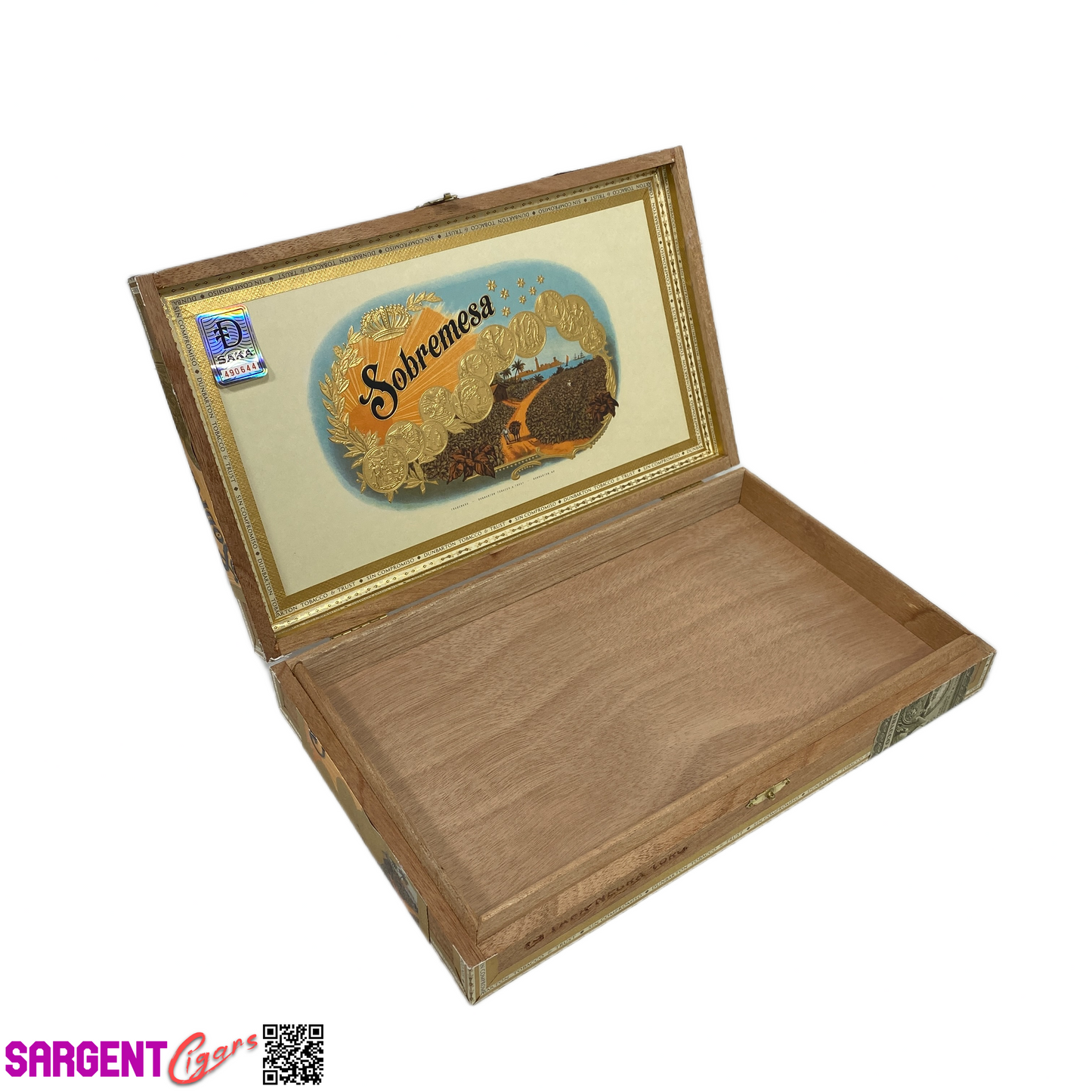 Dunbarton Sobremesa Tapa Toro Empty Wooden Cigar Box 11.75x7.25x2