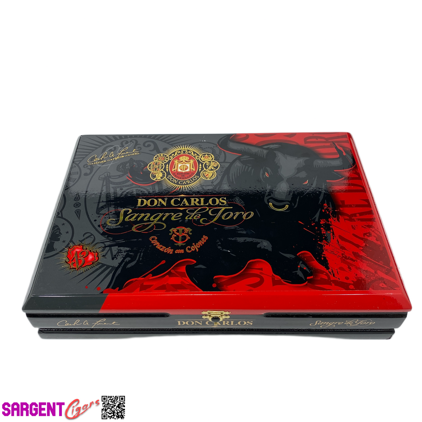 Arturo Fuente Don Carlos Bestia Sangre de Toro Empty Wooden Cigar Box 13.5x9.5x2.75