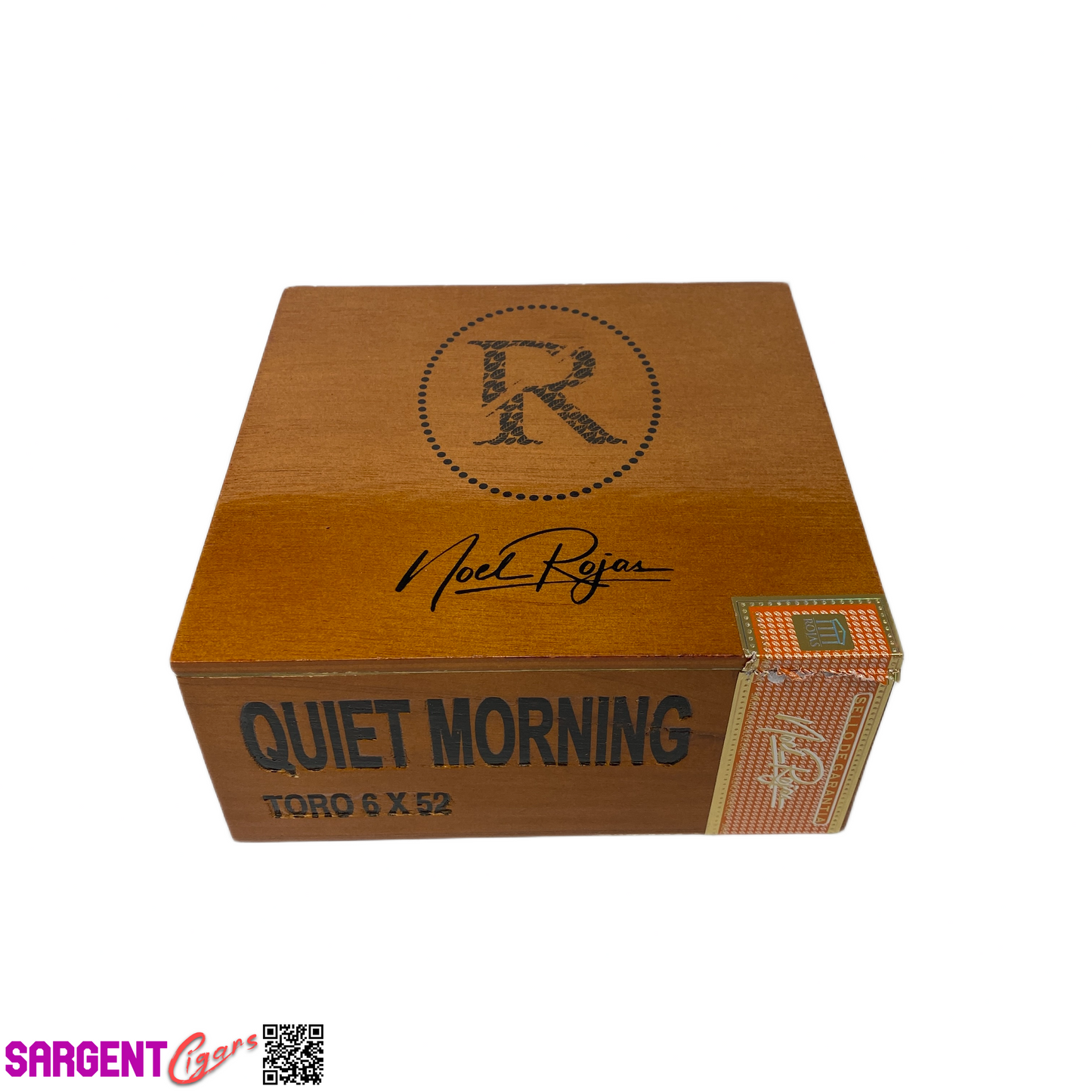 Rojas Quiet Morning Toro Empty Wooden Cigar Box 7x7x3.25