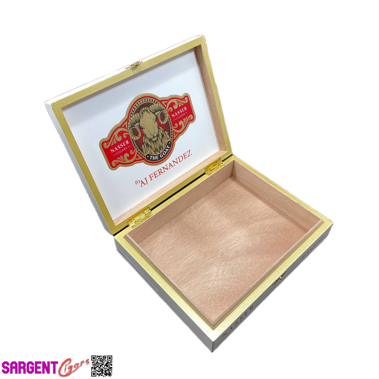 Nasser The Goat Connecticut Toro Empty Wooden Cigar Box 9x7x2