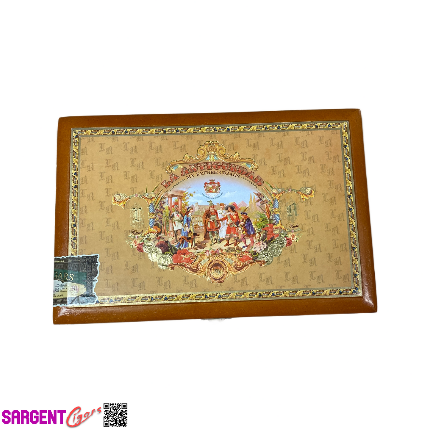 My Father Cigars La Antiguedad Toro Gordo Empty Wooden Cigar Box 10.5x7x2.25