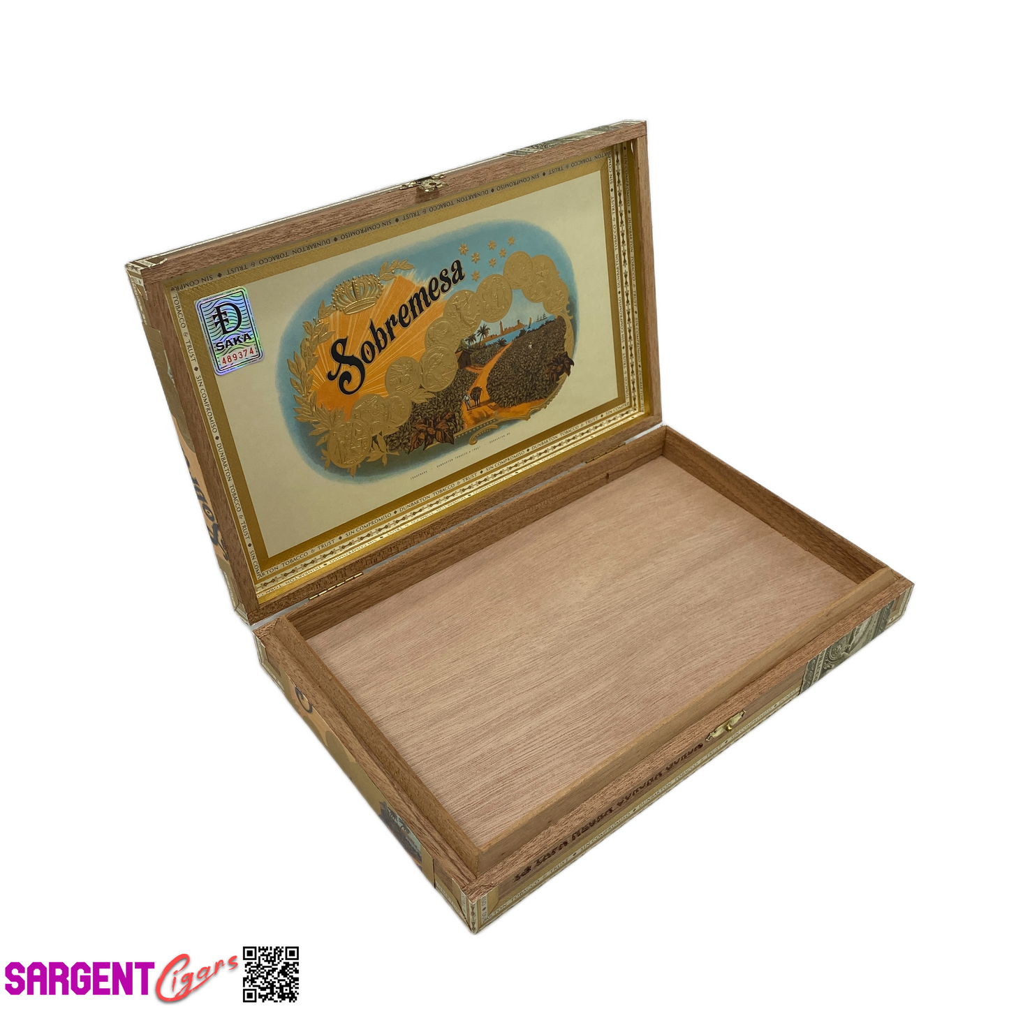 Dunbarton Sobremesa Tapa Corona Gorda Empty Wooden Cigar Box 10.75x6.75x1.5