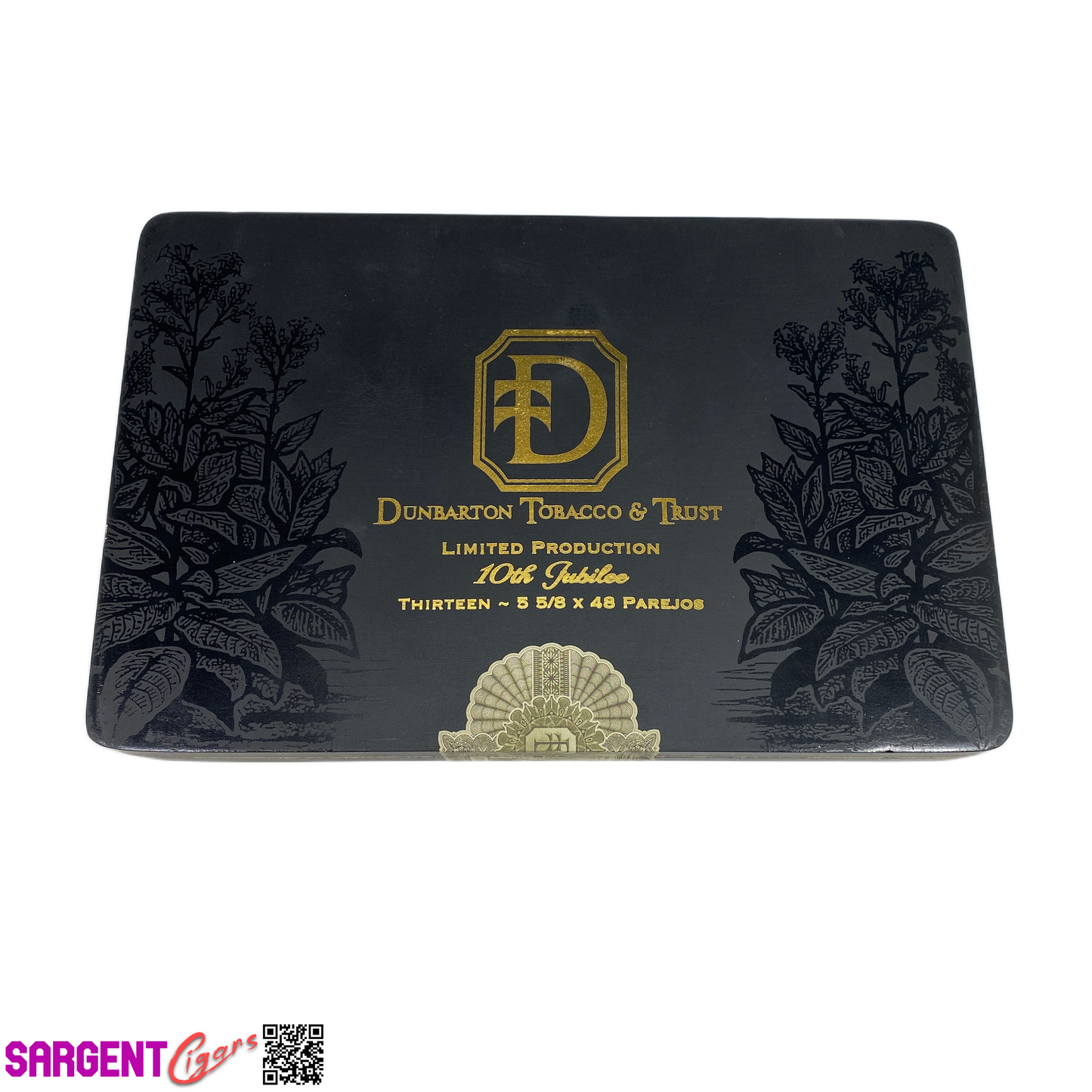 Dunbarton 10th Jubilee Empty Wooden Cigar Box 11.25x7.5x1.25
