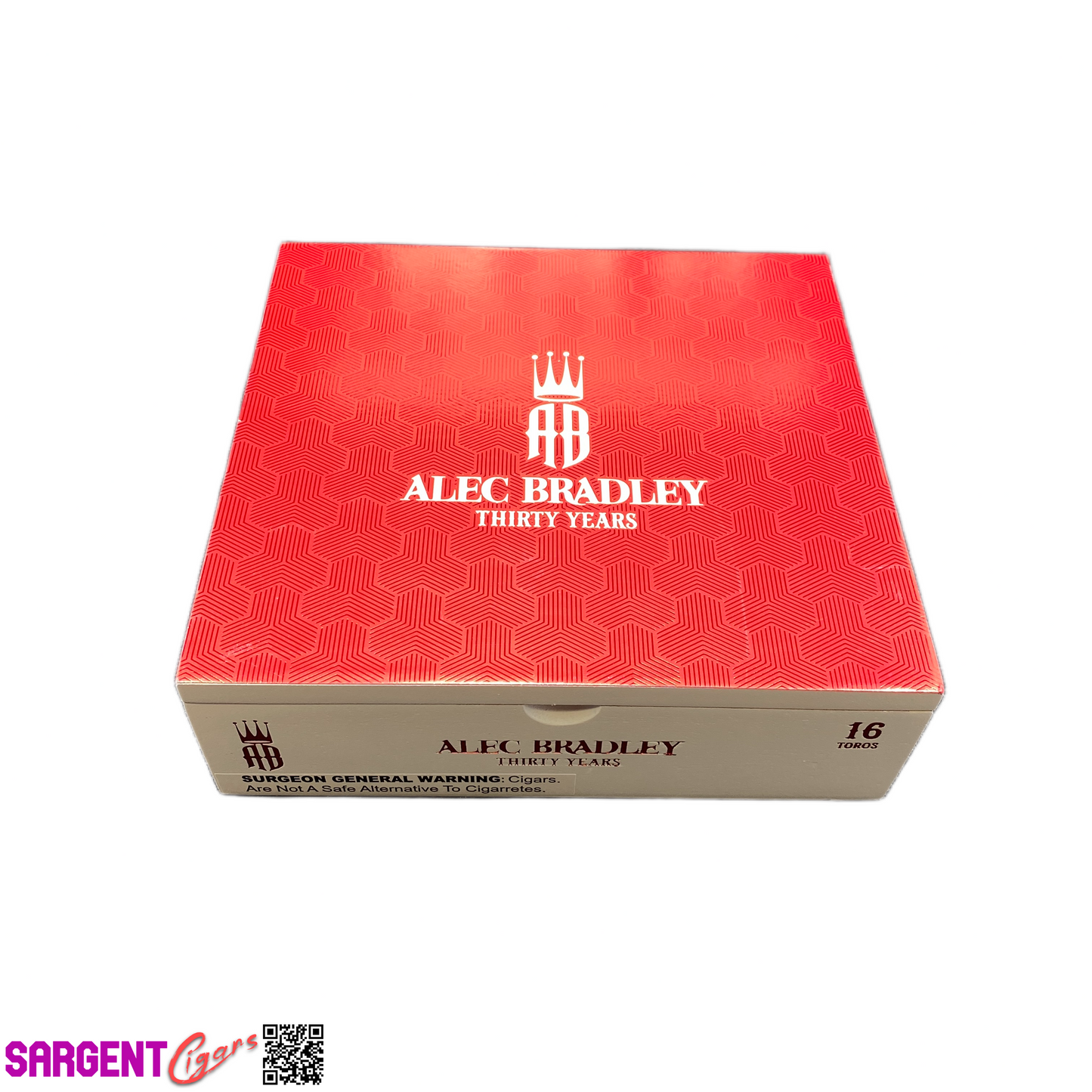 Alec Bradley 30 Years Toro Empty Wooden Cigar Box 7.5x7x2.5