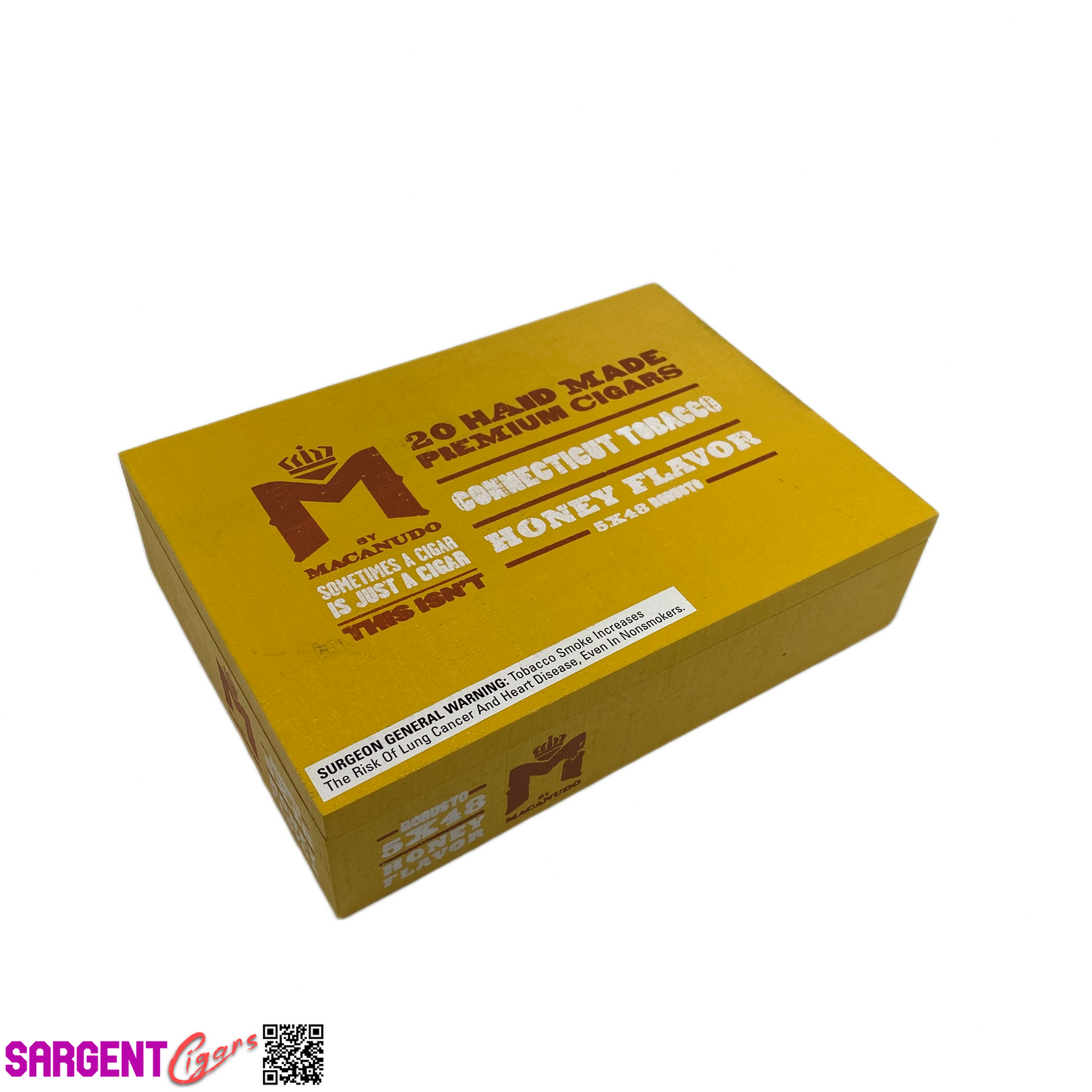 Macanudo Honey Robusto Empty Wooden Cigar Box 8.5x6x2.25