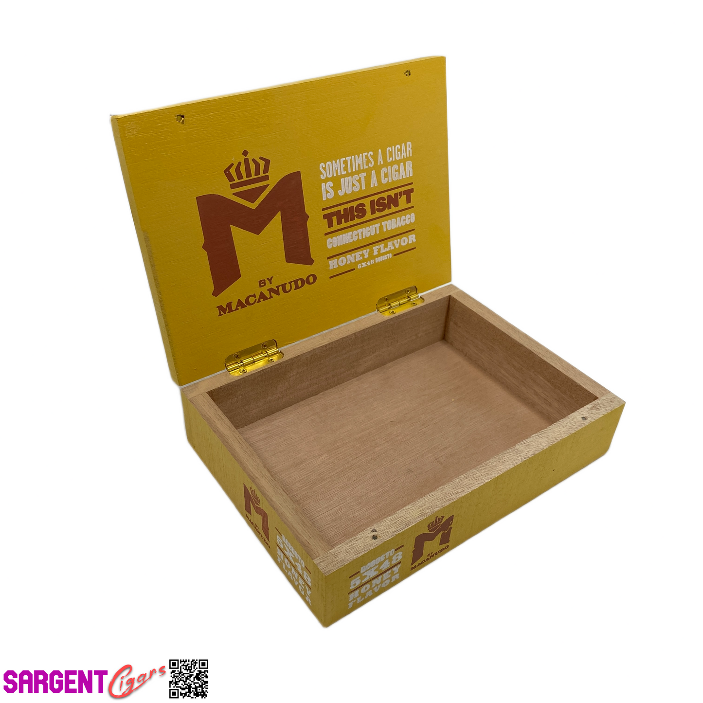 Macanudo Honey Robusto Empty Wooden Cigar Box 8.5x6x2.25
