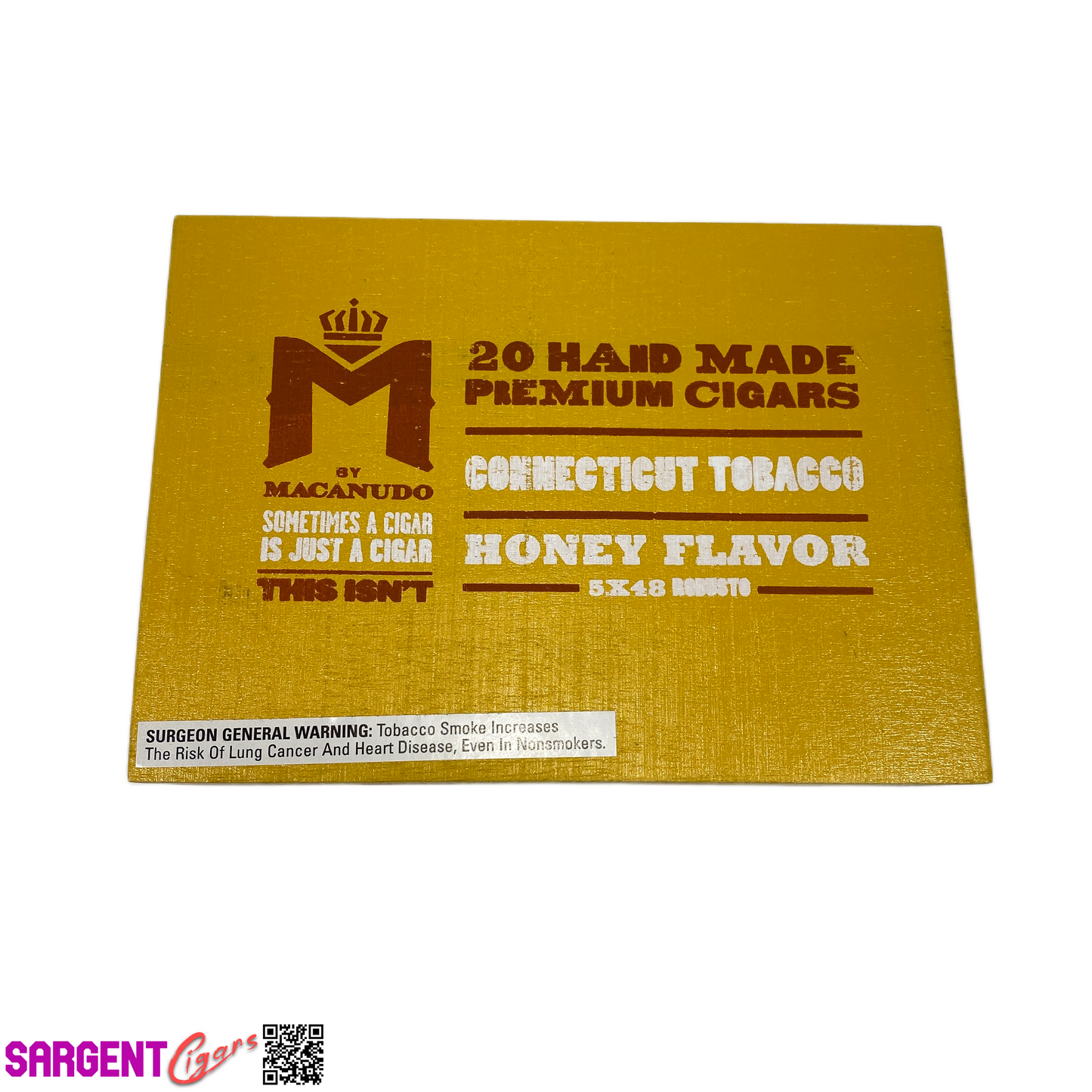 Macanudo Honey Robusto Empty Wooden Cigar Box 8.5x6x2.25