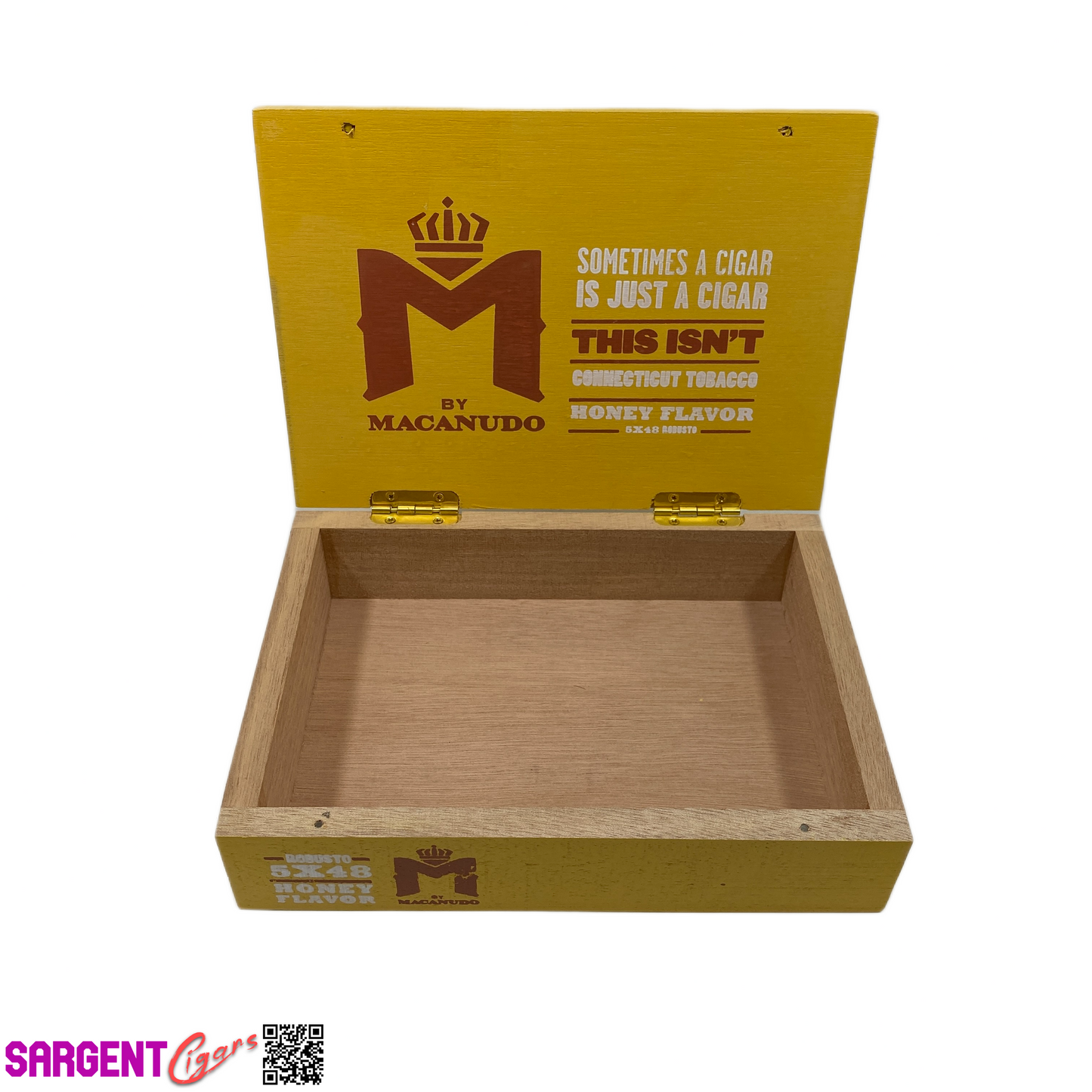 Macanudo Honey Robusto Empty Wooden Cigar Box 8.5x6x2.25