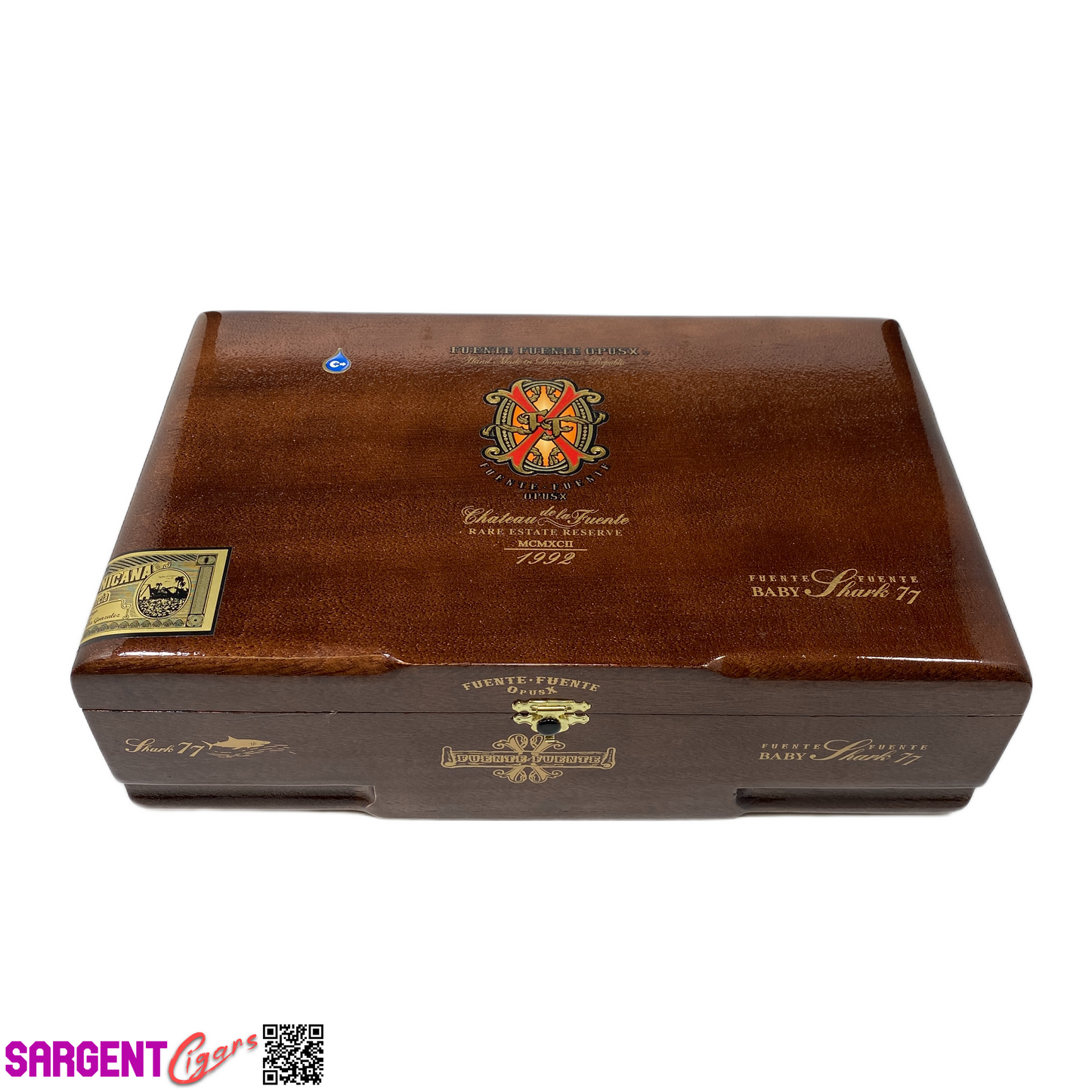 Arturo Fuente Opus X Baby Shark 77 Empty Wooden Cigar Box 12x7.75x3.75 (1)