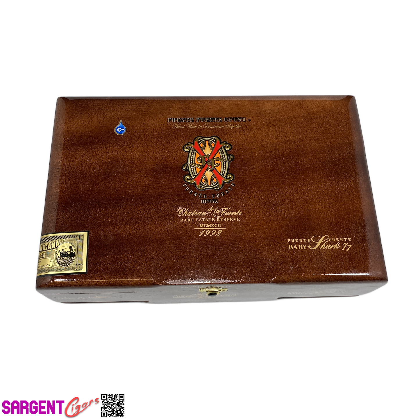 Arturo Fuente Opus X Baby Shark 77 Empty Wooden Cigar Box 12x7.75x3.75 (1)