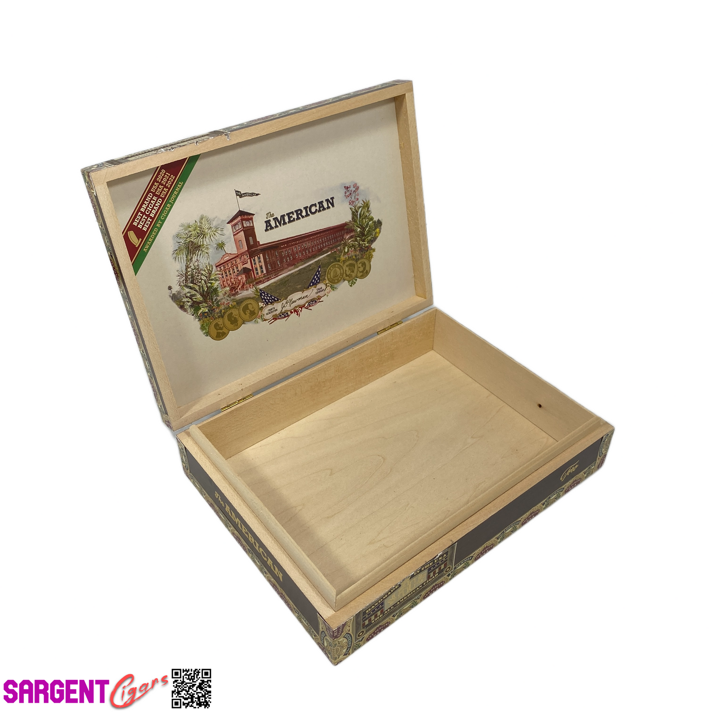 JC Newman The American Toro Empty Wooden Cigar Box 9.5x7x2.25