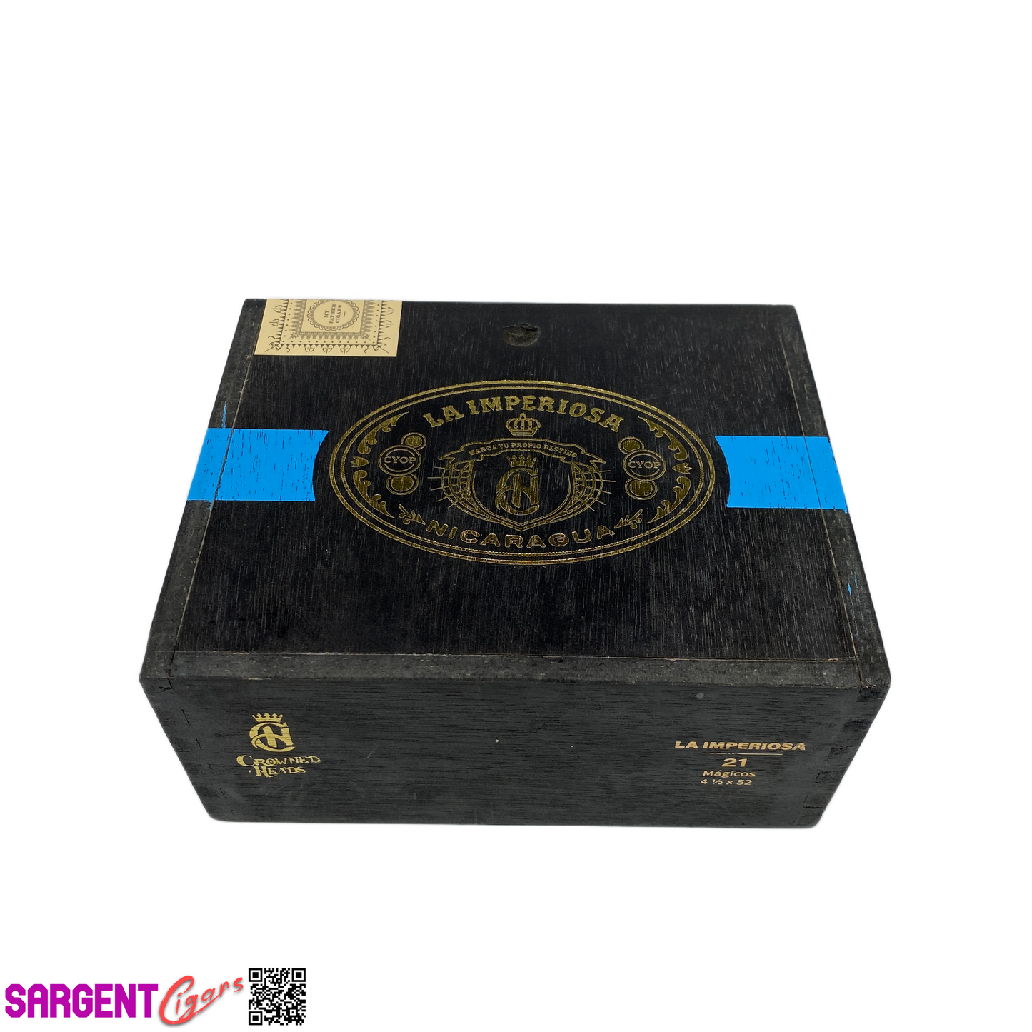La Imperiosa Magicos Empty Wooden Cigar Box 6.5x5.25x3
