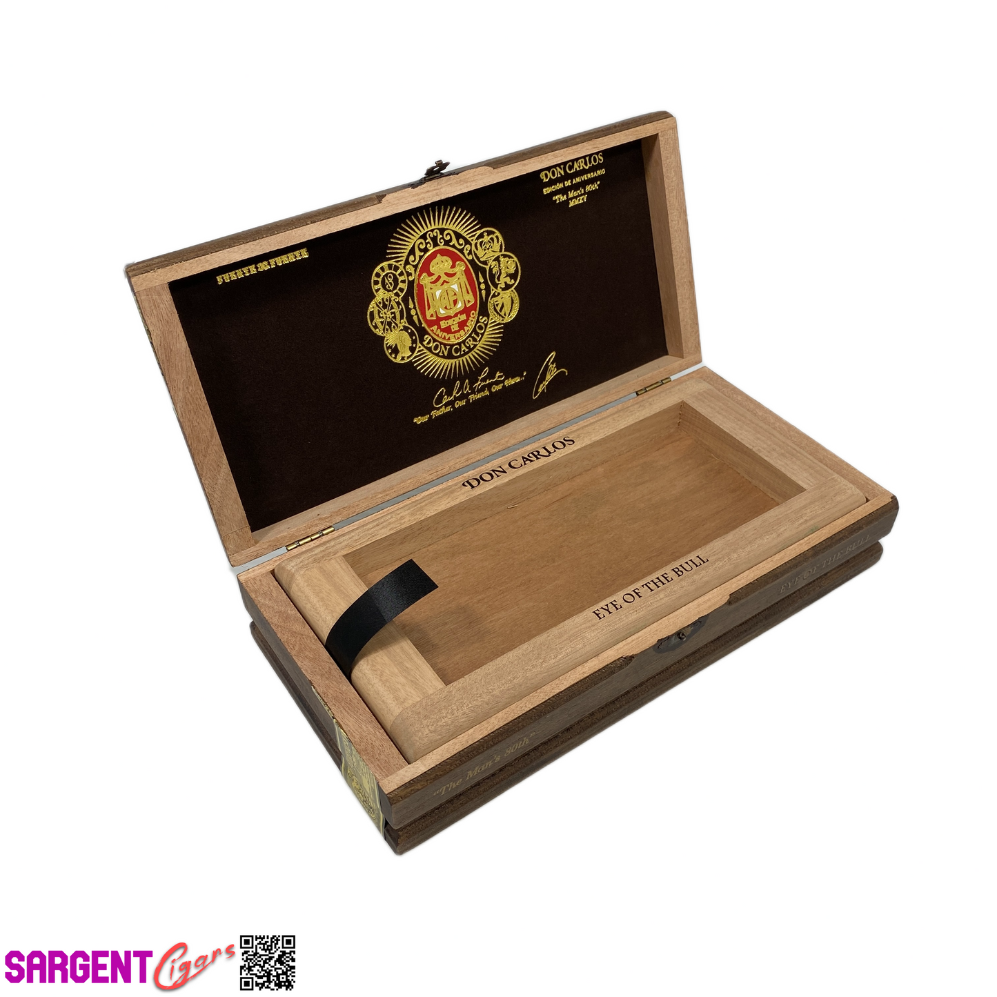 Arturo Fuente Don Carlos Eye of the Bull Empty Wooden Cigar Box 12x5.75x2.75