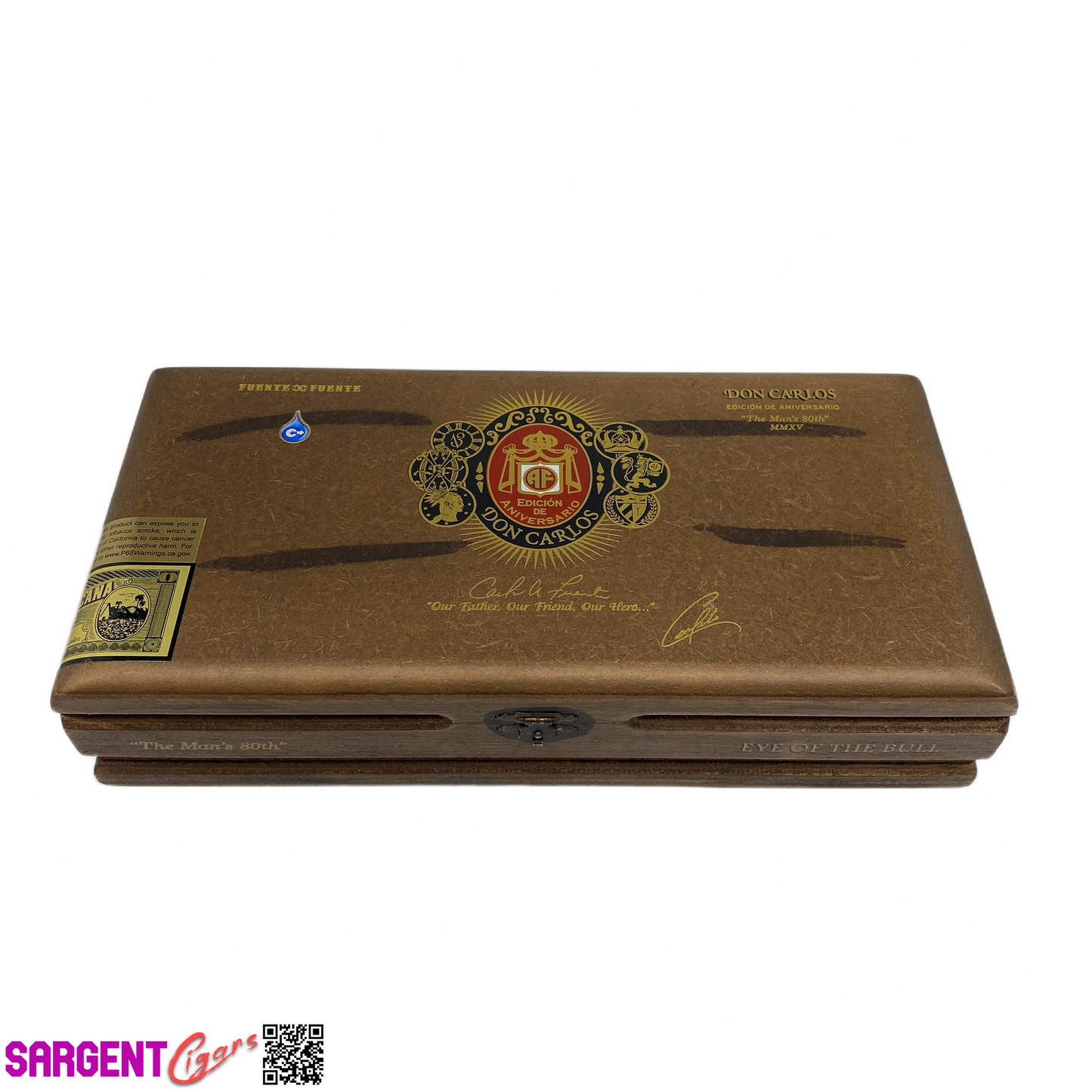 Arturo Fuente Don Carlos Eye of the Bull Empty Wooden Cigar Box 12x5.75x2.75