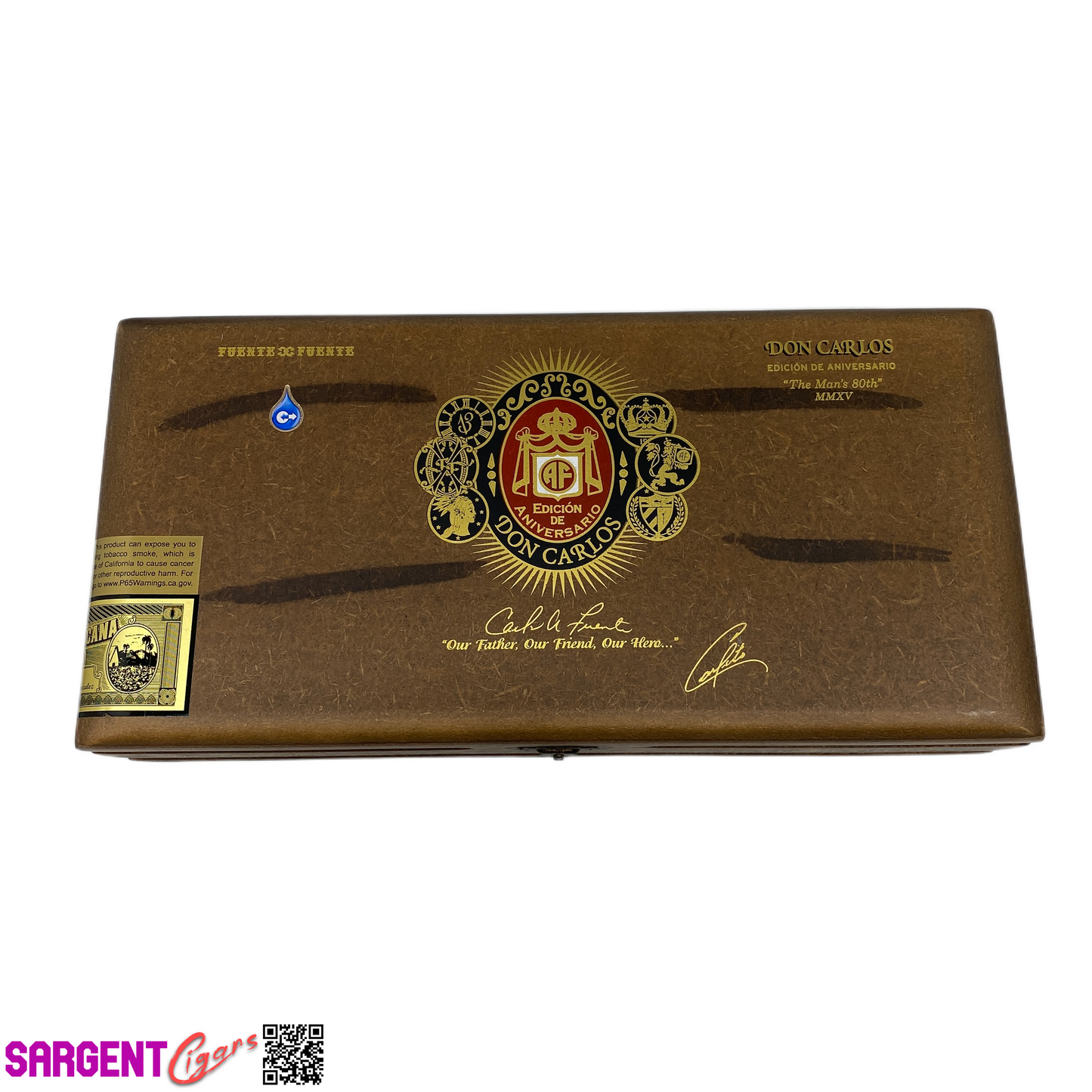 Arturo Fuente Don Carlos Eye of the Bull Empty Wooden Cigar Box 12x5.75x2.75