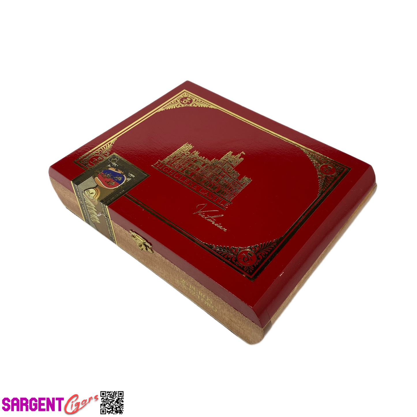 Highclere Castle Red Toro Empty Wooden Cigar Box 9.75x7.25x2.25 (1)