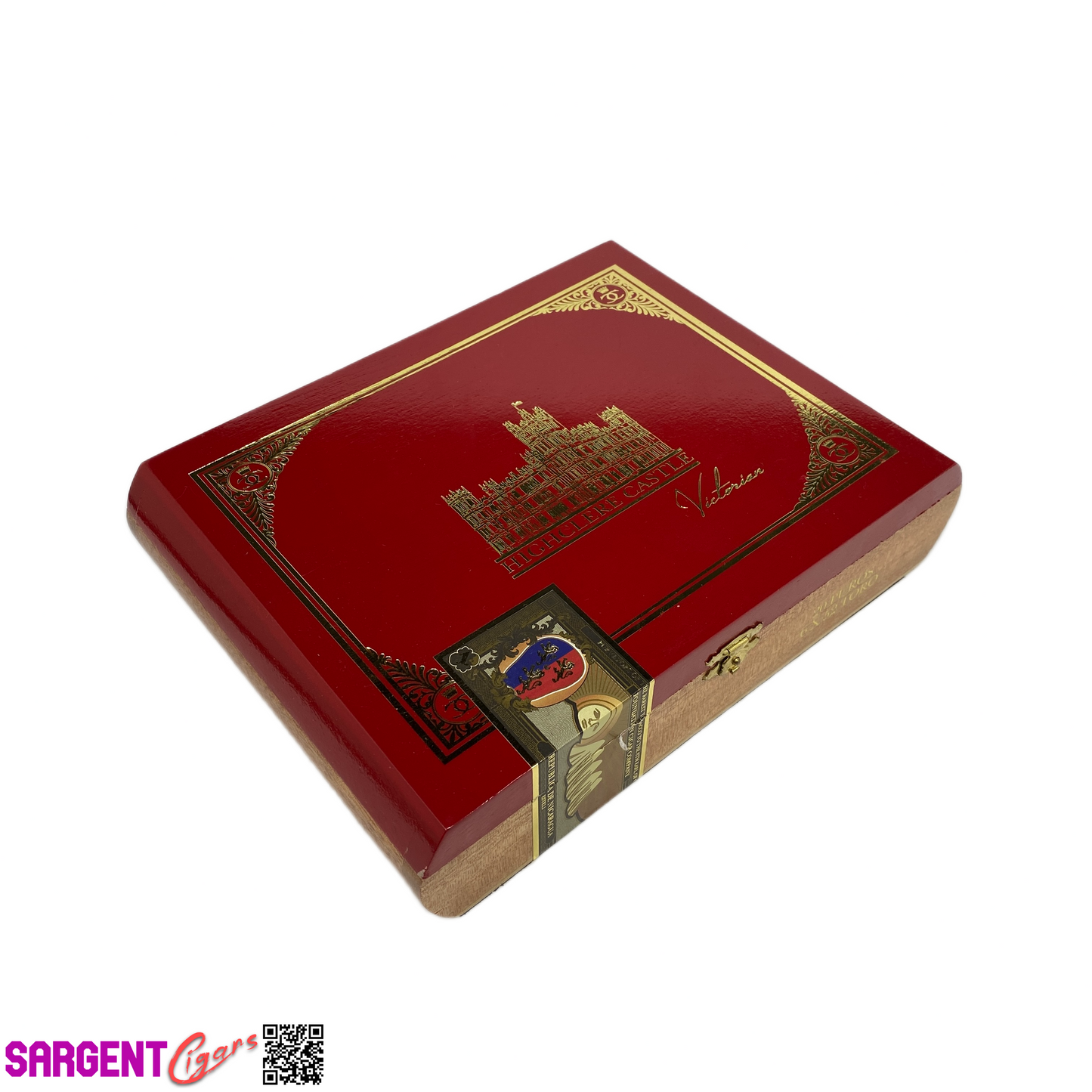 Highclere Castle Red Toro Empty Wooden Cigar Box 9.75x7.25x2.25 (1)