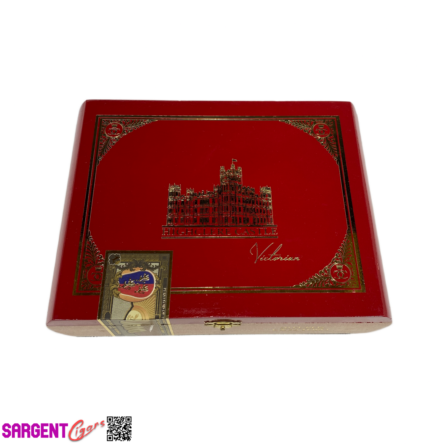 Highclere Castle Red Toro Empty Wooden Cigar Box 9.75x7.25x2.25 (1)