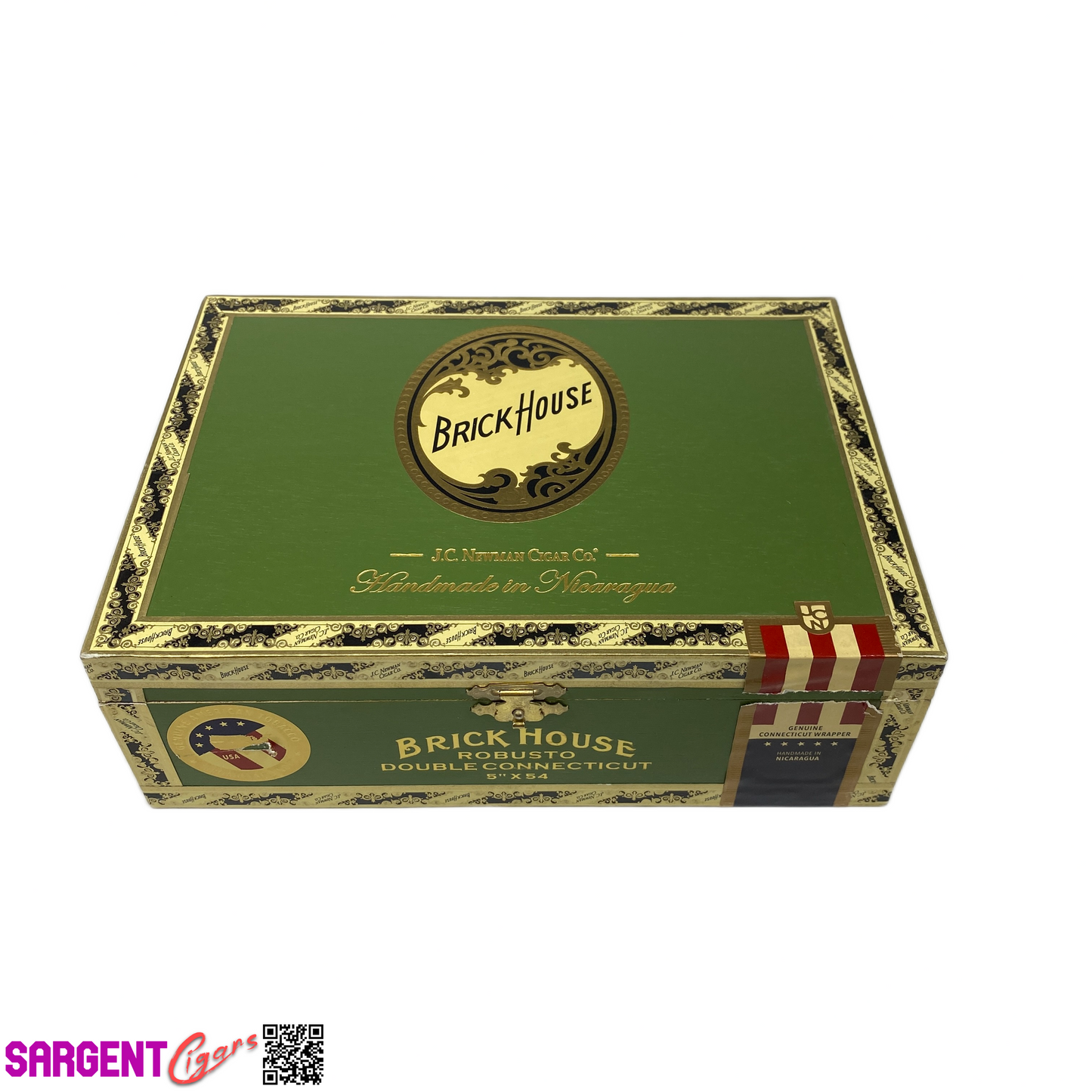 BrickHouse Connecticut Robusto Empty Wooden Cigar Box 8.5x6x3