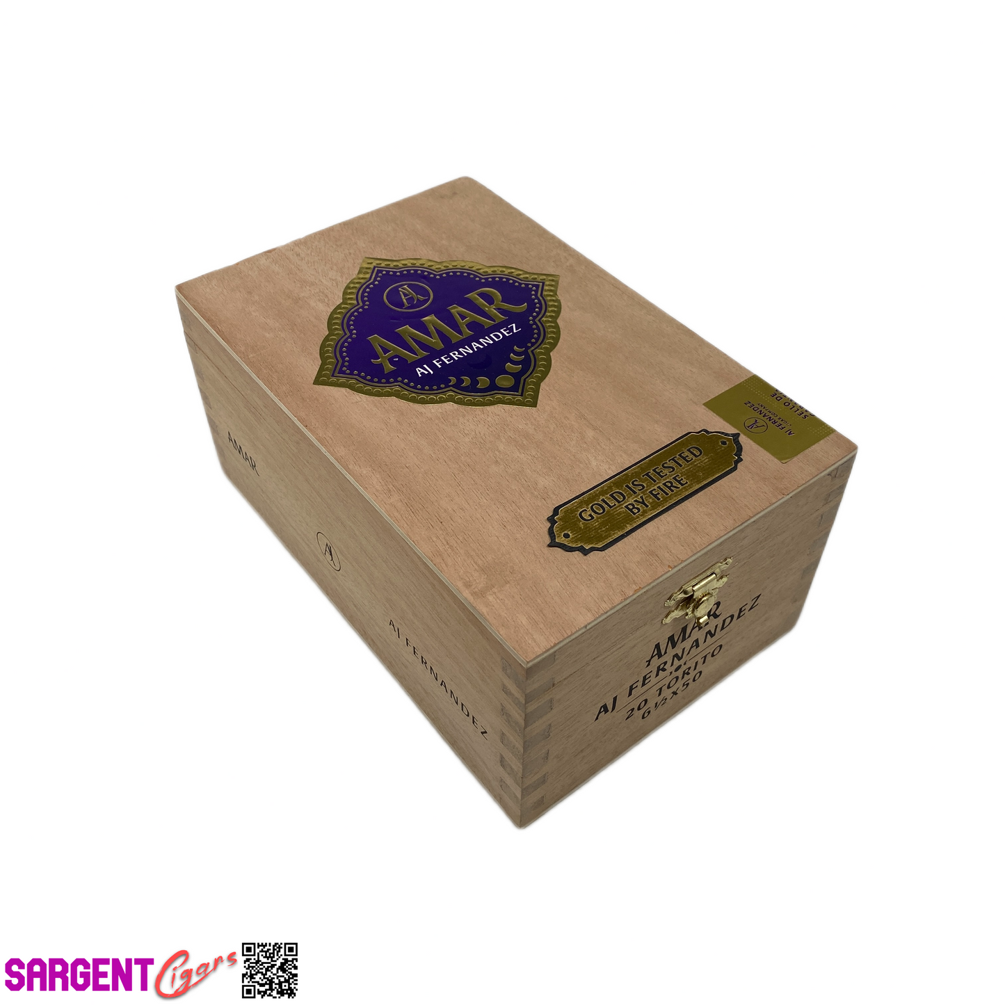 Aj Fernandez Amar Torito Empty Wooden Cigar Box 5x7.75x3.5