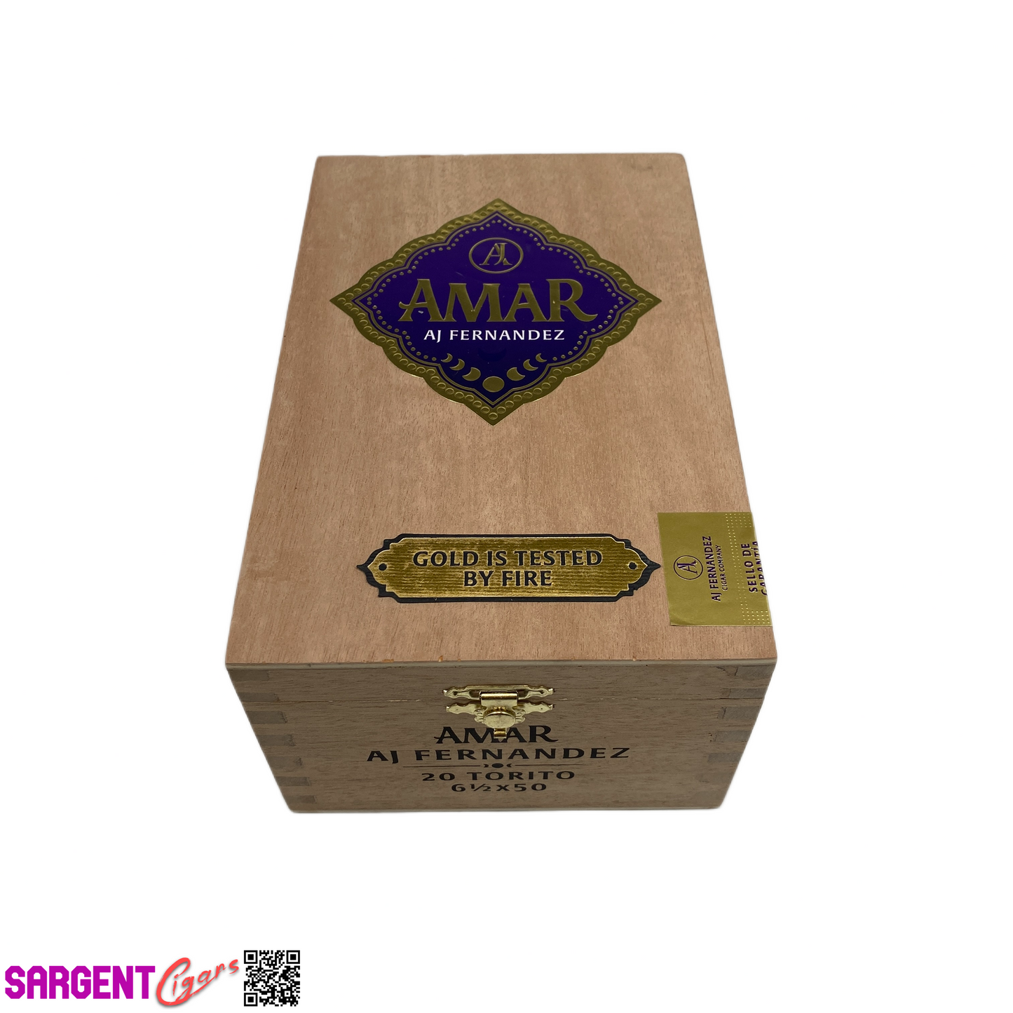 Aj Fernandez Amar Torito Empty Wooden Cigar Box 5x7.75x3.5