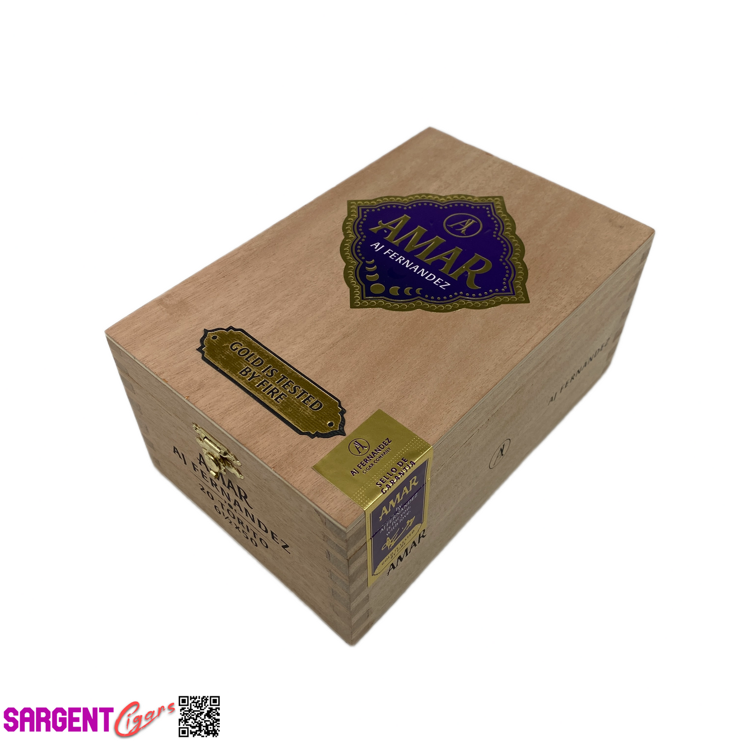 Aj Fernandez Amar Torito Empty Wooden Cigar Box 5x7.75x3.5