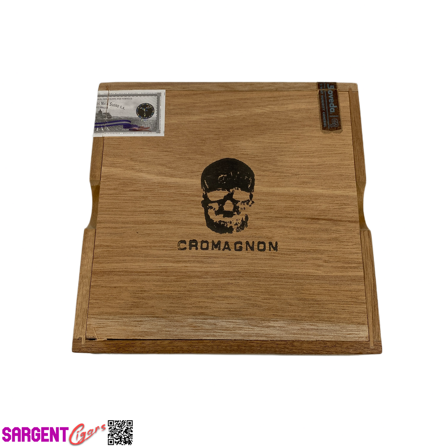 RomaCraft Cromagnon Anthropology Empty Wooden Cigar Box 7x7.25x3.25