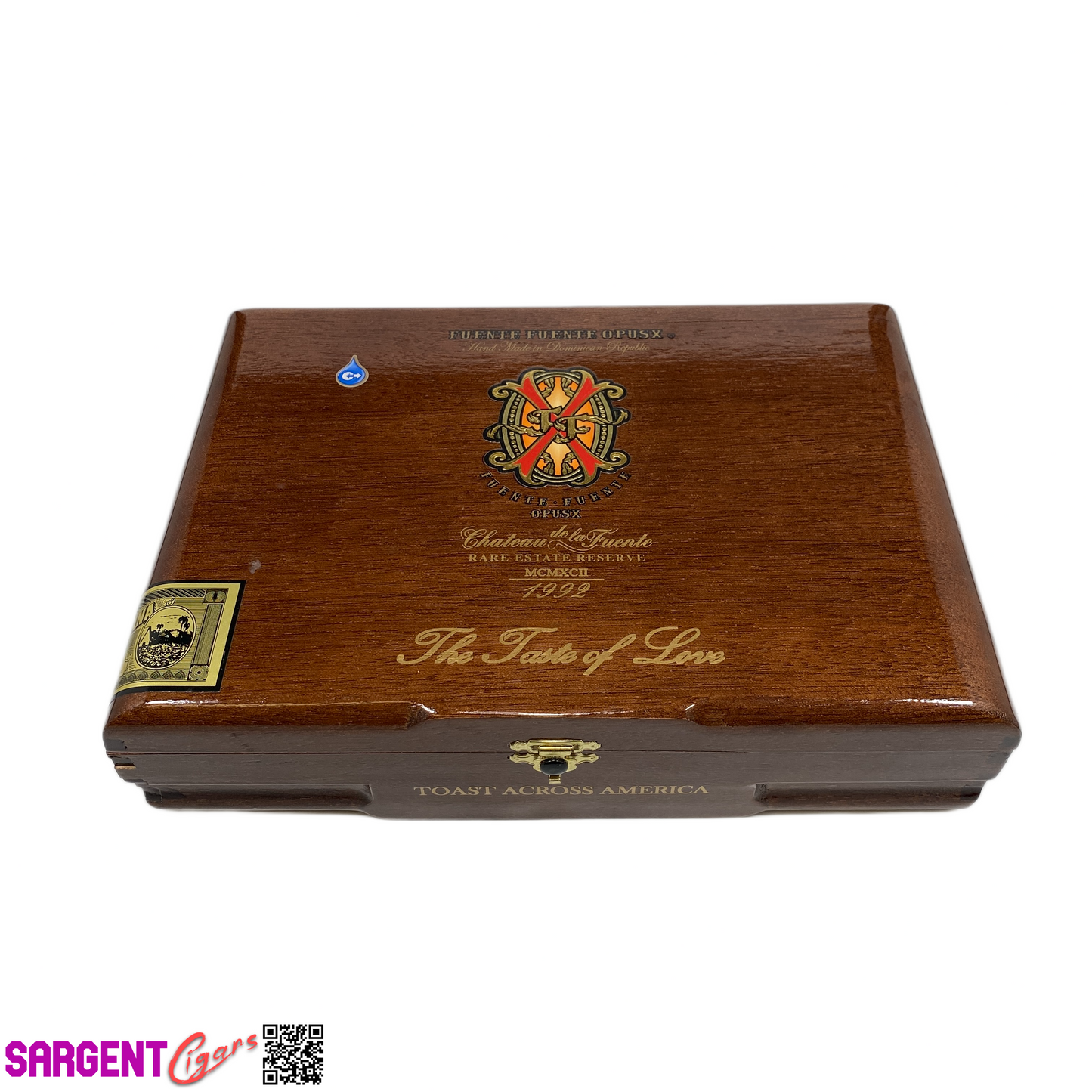Arturo Fuente Opus X Toast Across America Empty Wooden Cigar Box 10x7x2.5