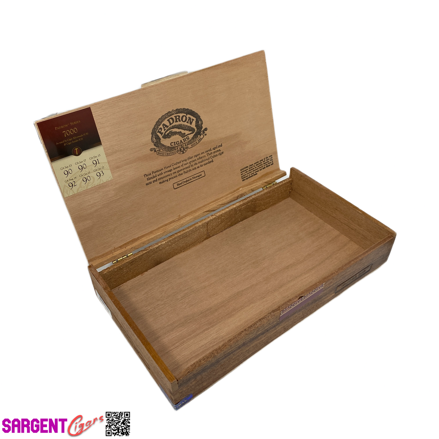 Padron 7000 Empty Wooden Cigar Box 12.5x7x2