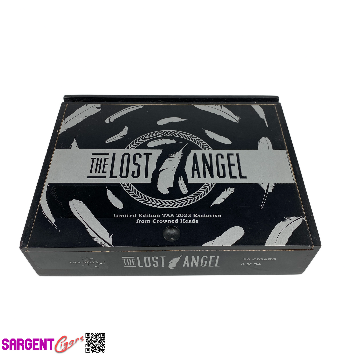 Crowned Heads Lost Angel Empty Wooden Cigar Box 9x7x2