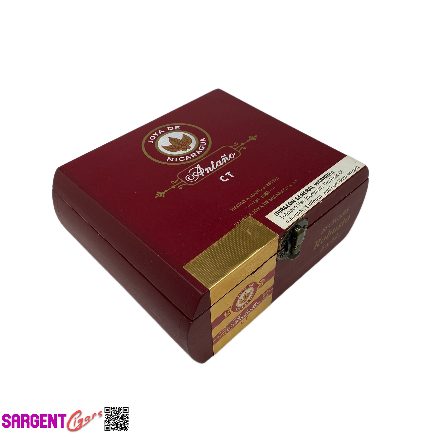 Joya De Nicaragua Antano Connecticut Robusto Empty Wooden Cigar Box 7x5.75x3