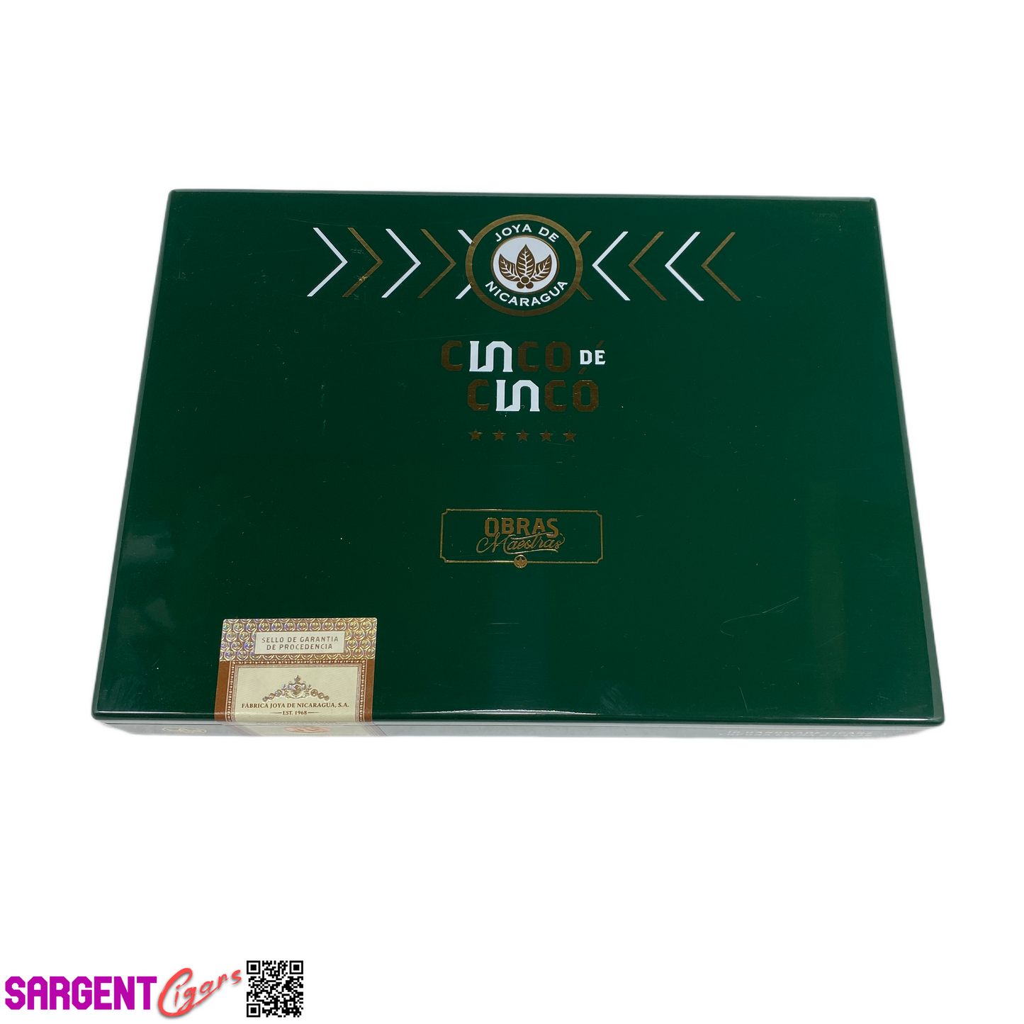 Joya De Nicaragua Cinco de Cinco Corona Extra Empty Wooden Cigar Box 9.75x7.25x1.5
