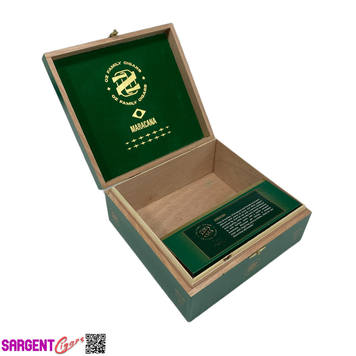 Ozgener Maracana Gordo Empty Wooden Cigar Box 7.5x7x3