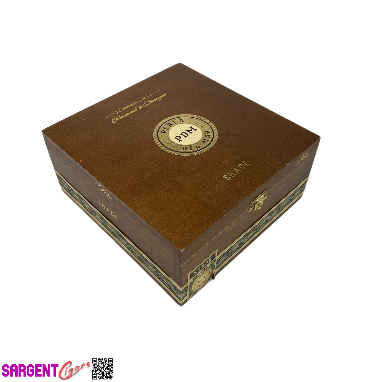 Perla Del Mar Shade Toro Empty Wooden Cigar Box 7x7.5x3.5