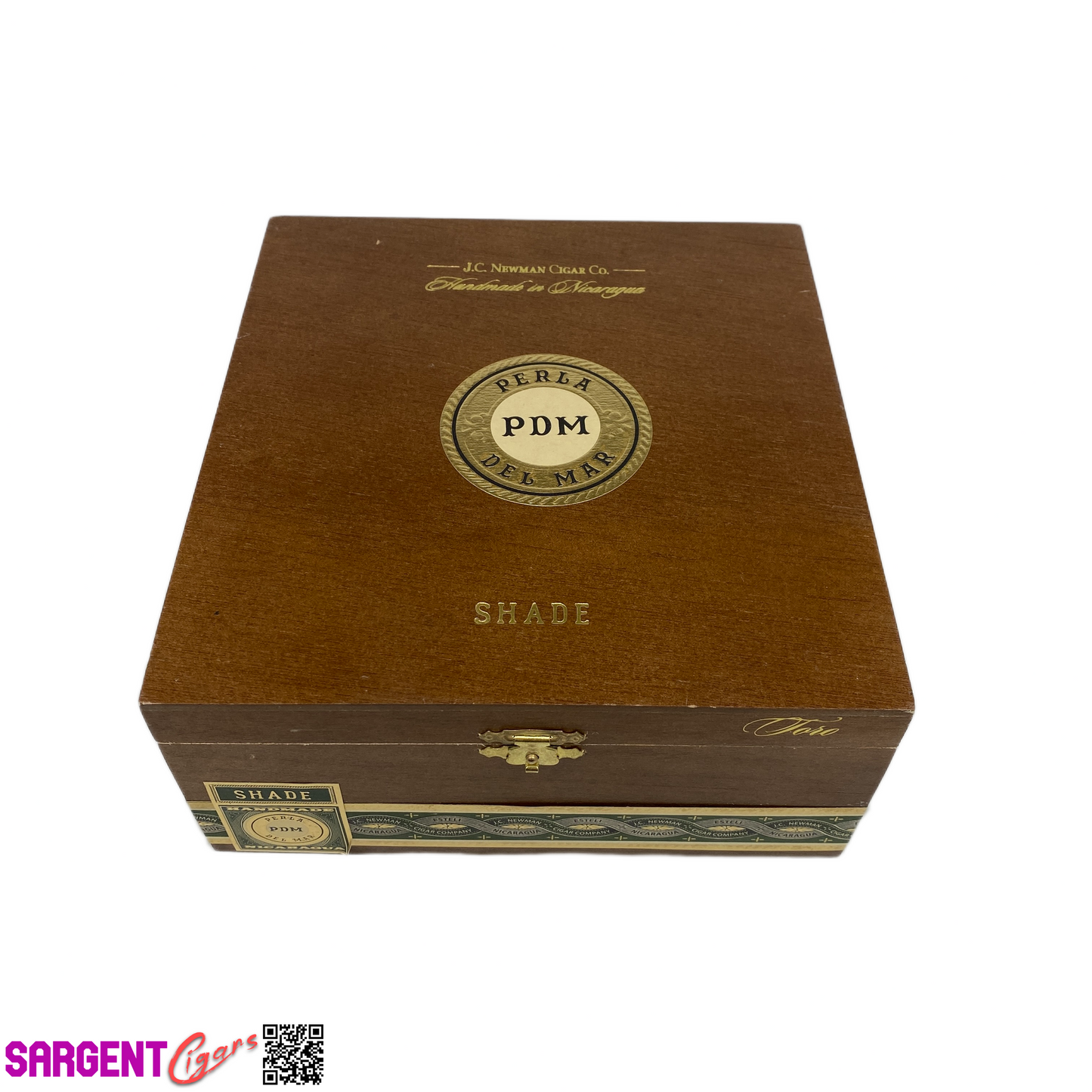 Perla Del Mar Shade Toro Empty Wooden Cigar Box 7x7.5x3.5