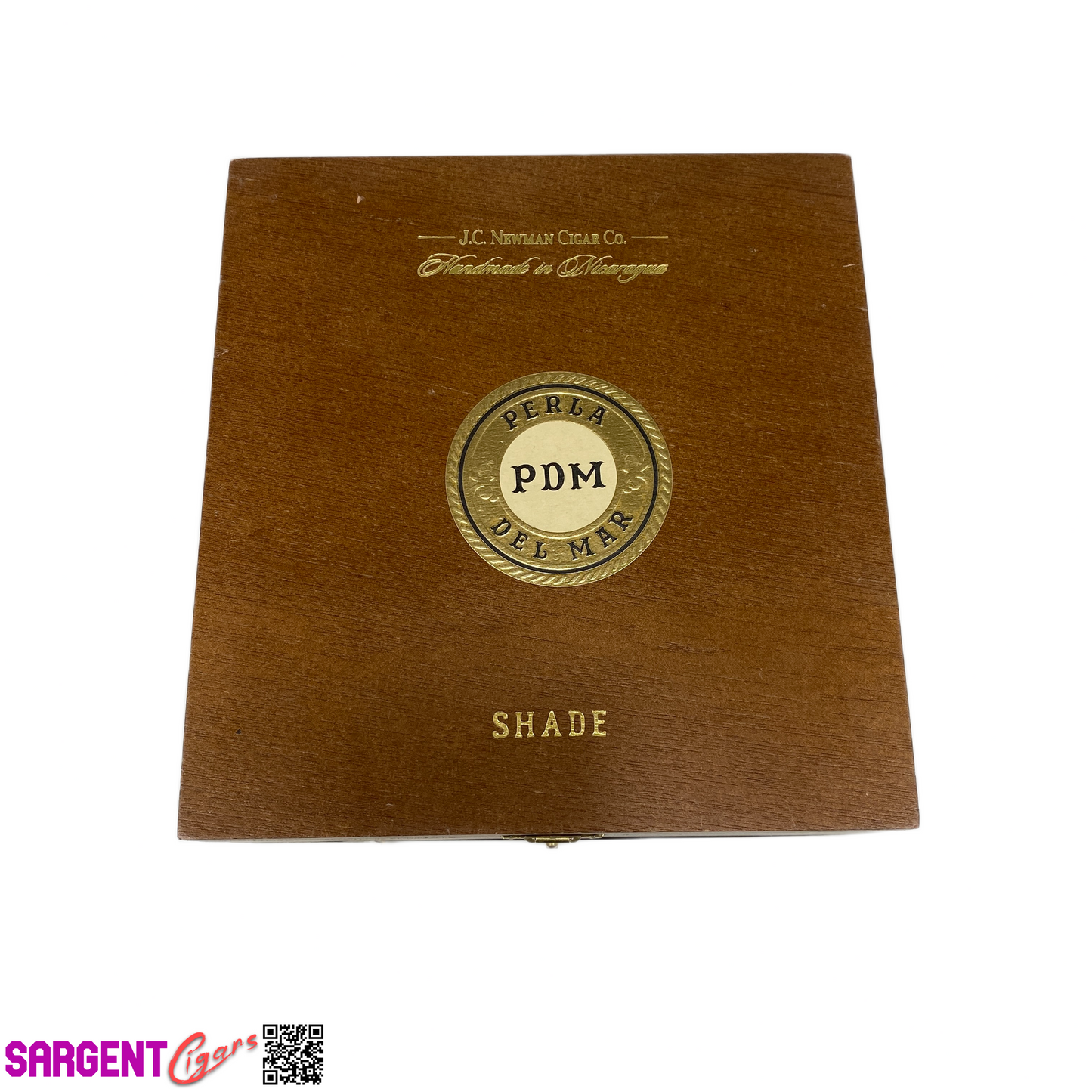 Perla Del Mar Shade Toro Empty Wooden Cigar Box 7x7.5x3.5