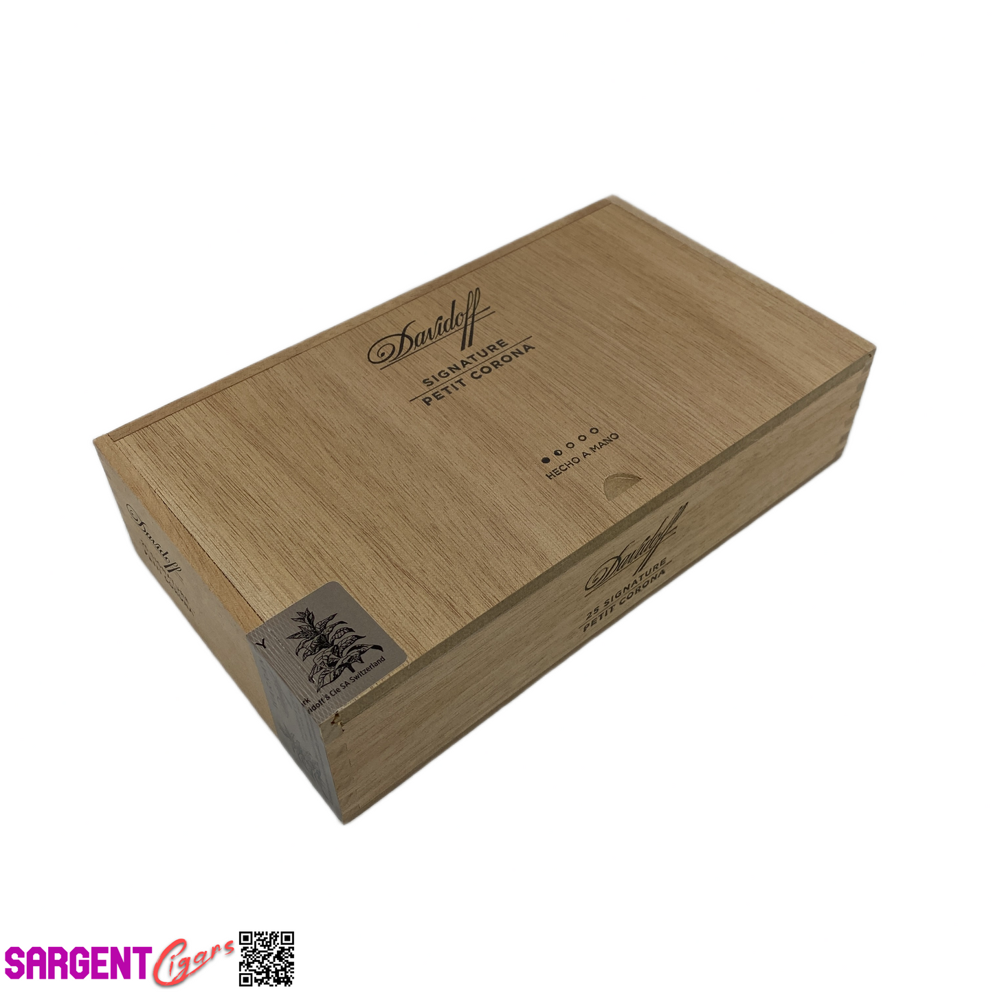 Davidoff Signature Petit Corona Empty Wooden Cigar Box 9x5.25x2.25