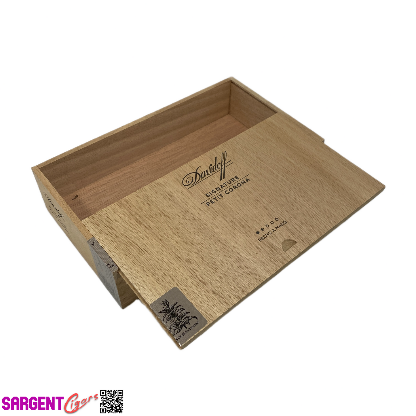 Davidoff Signature Petit Corona Empty Wooden Cigar Box 9x5.25x2.25