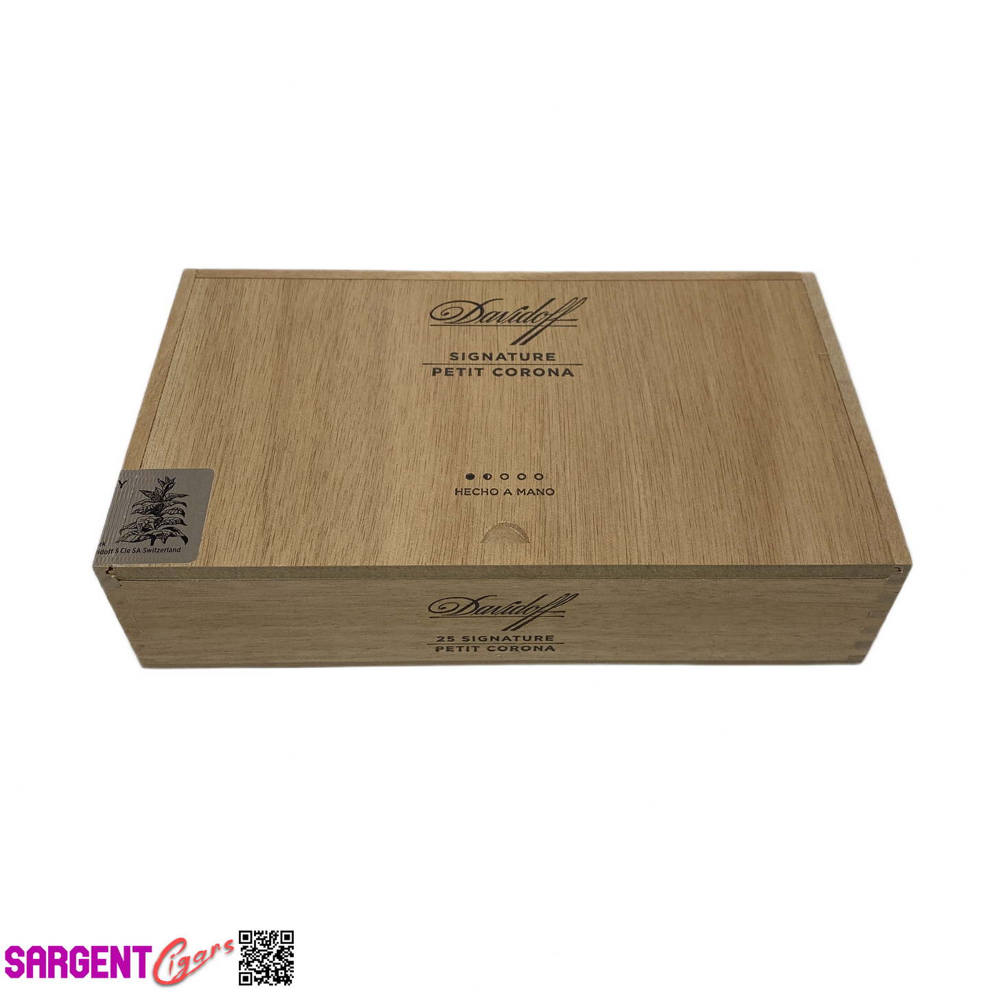 Davidoff Signature Petit Corona Empty Wooden Cigar Box 9x5.25x2.25