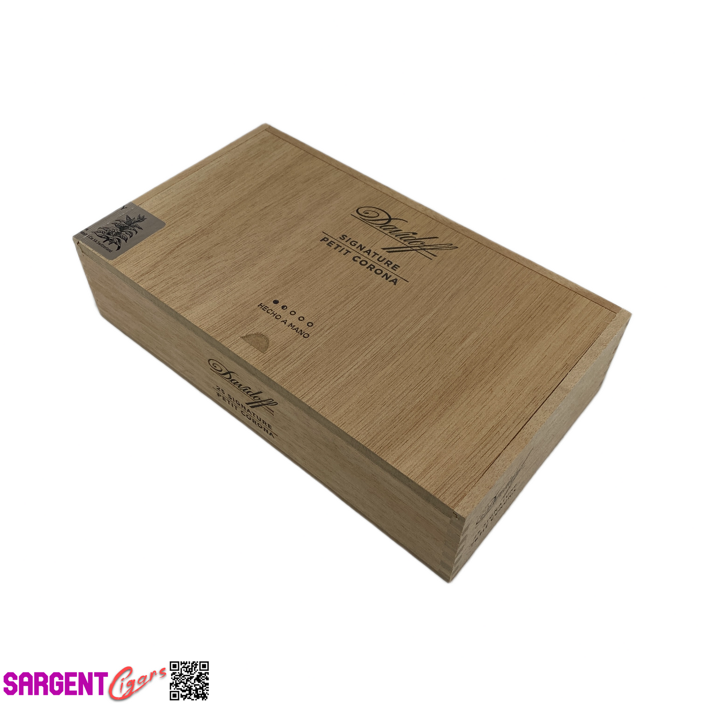 Davidoff Signature Petit Corona Empty Wooden Cigar Box 9x5.25x2.25