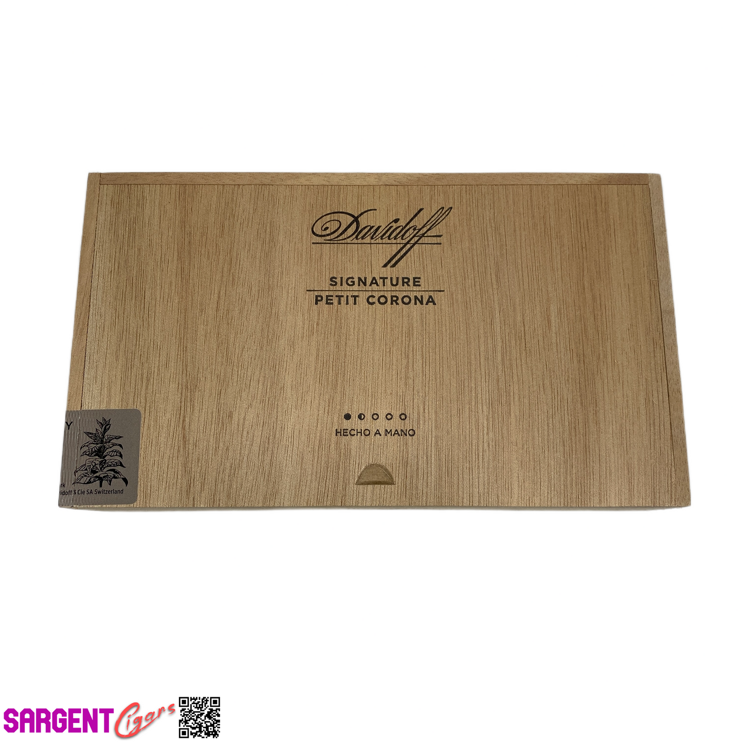 Davidoff Signature Petit Corona Empty Wooden Cigar Box 9x5.25x2.25