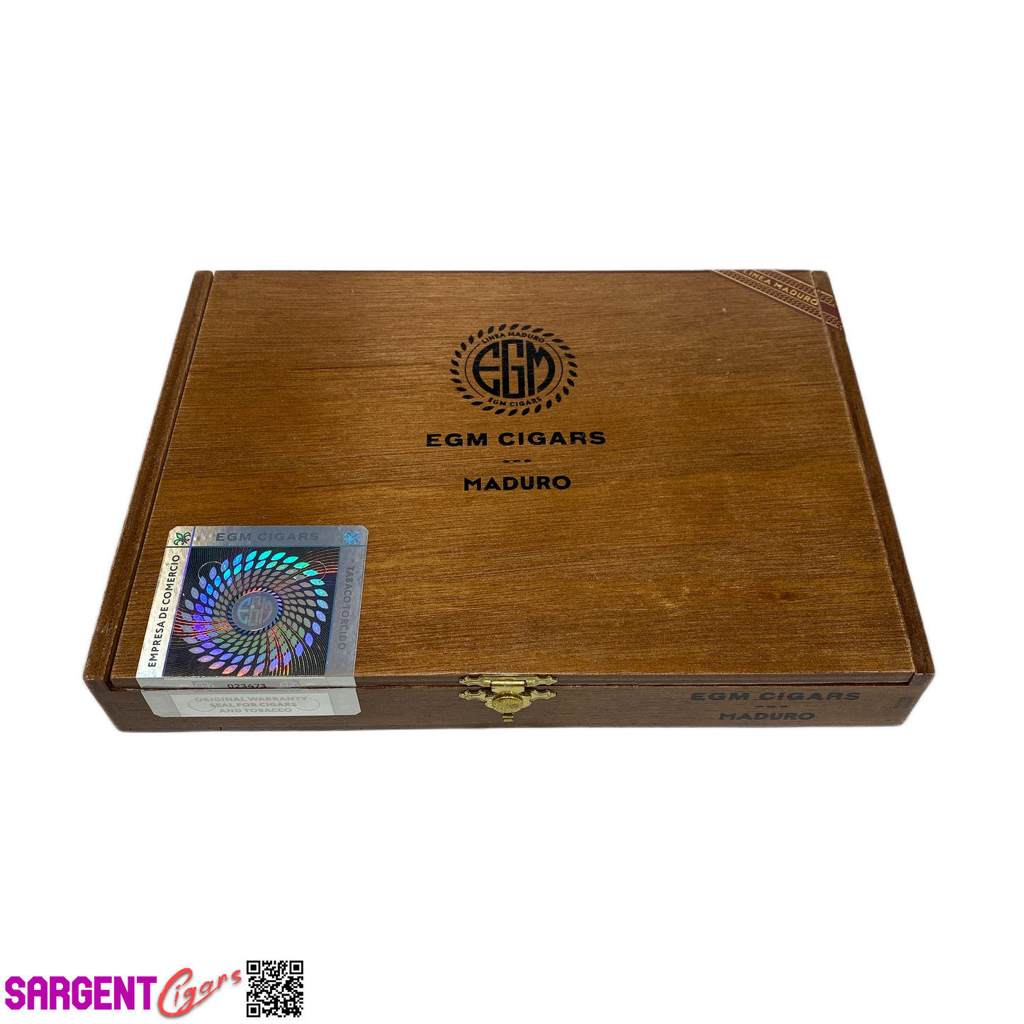 EGM Maduro Floridos Empty Wooden Cigar Box 8.75x6.25x1.25