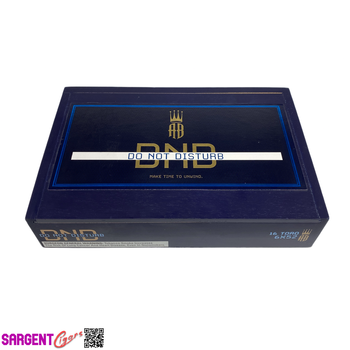 Alec Bradley DND Toro Empty Wooden Cigar Box 10.25x7x2.25